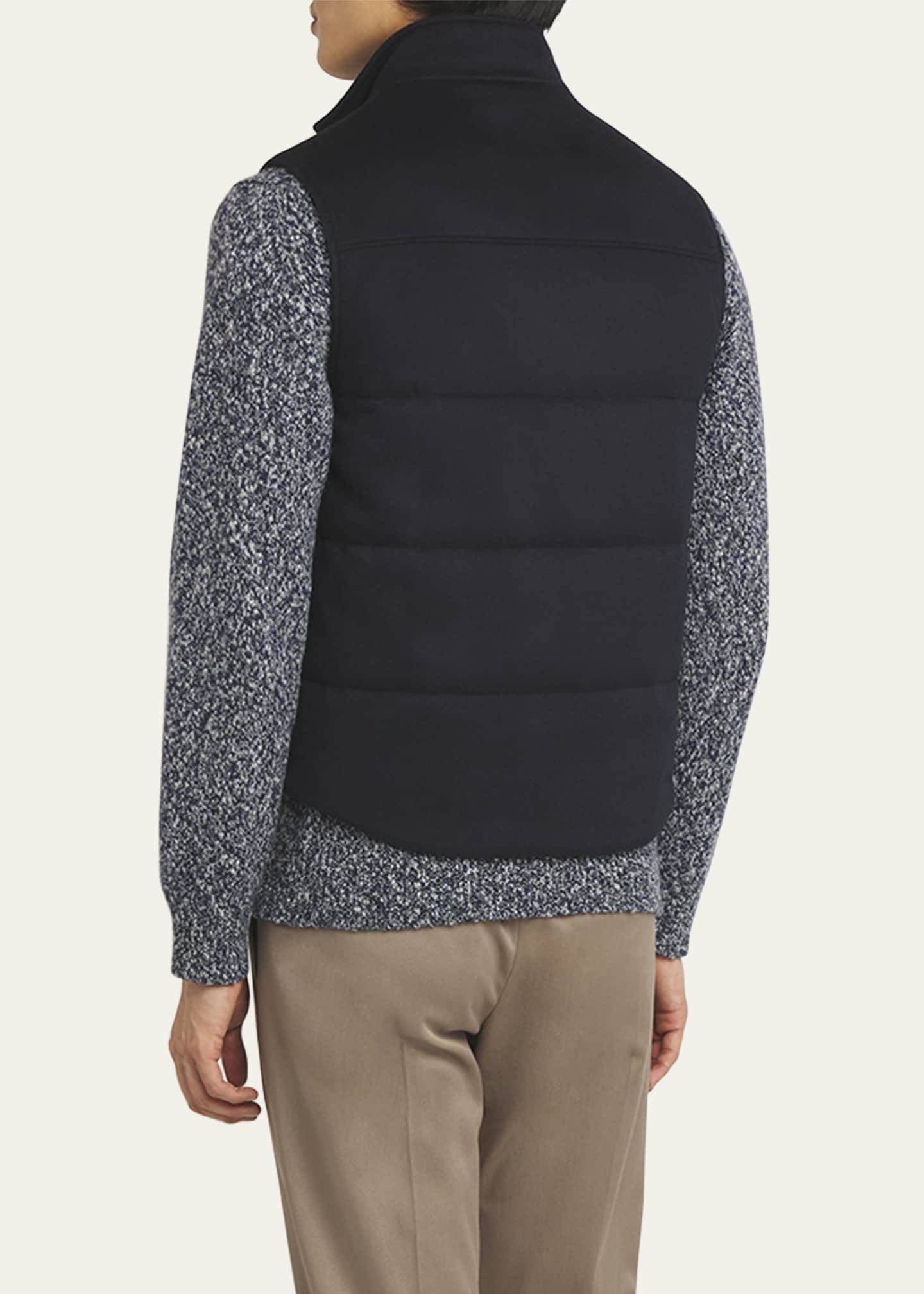Agnona Men's Zip Cashmere Vest Image 3 of 5