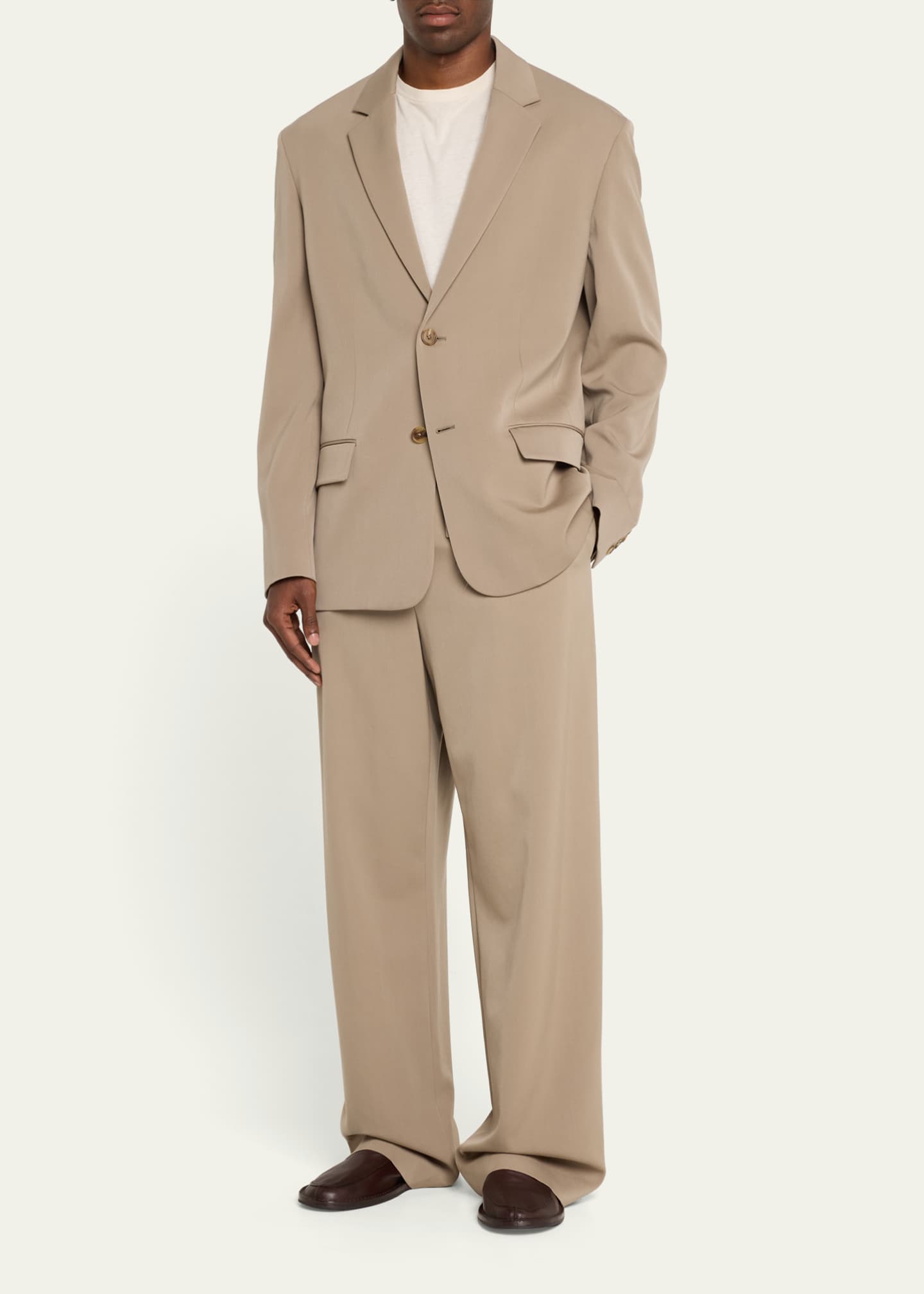 THE ROW Men's Eligio Loose-Fit Wool Sport Coat Image 2 of 5