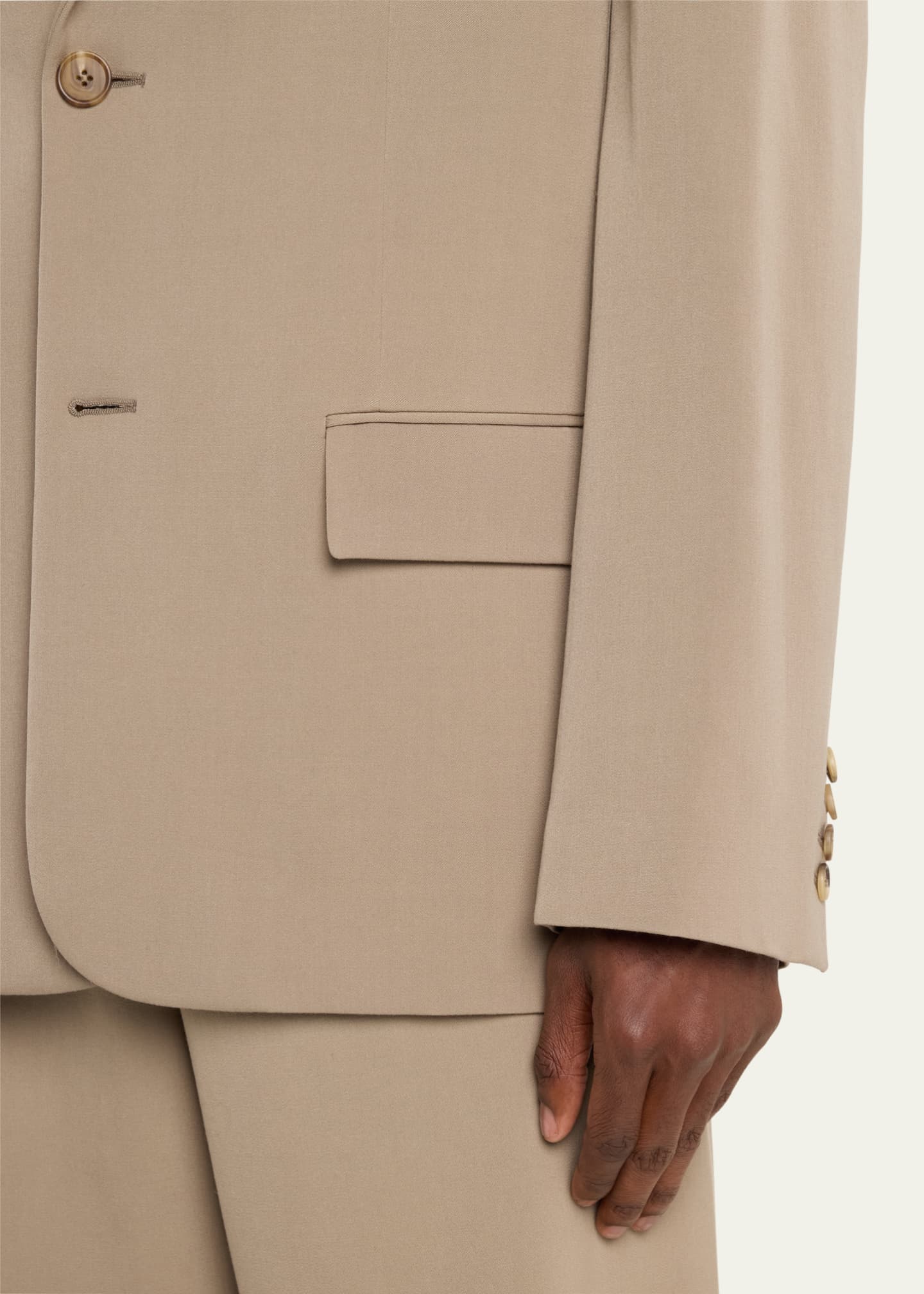 THE ROW Men's Eligio Loose-Fit Wool Sport Coat Image 5 of 5