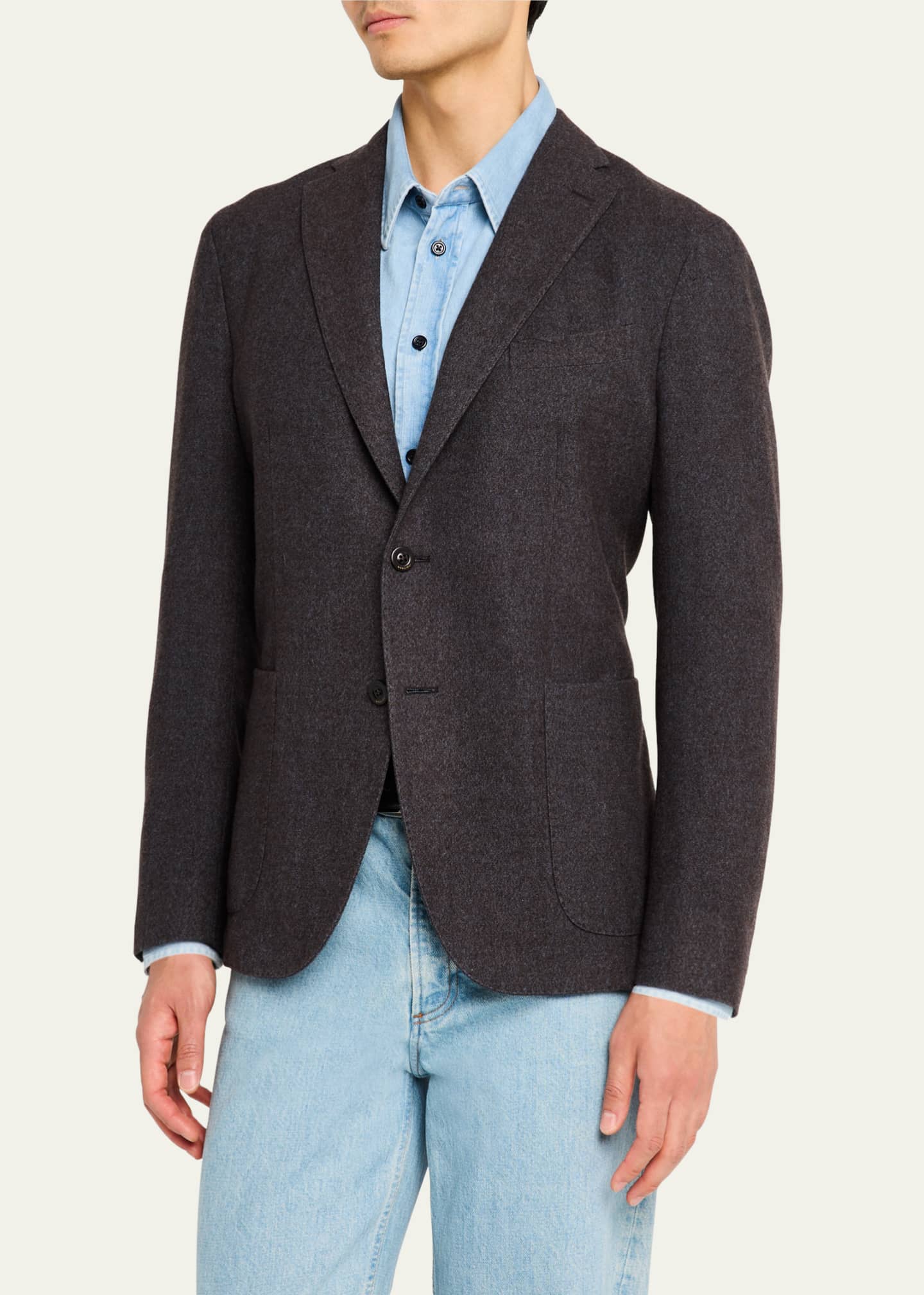 Boglioli Men's Melange Wool Sport Coat Image 4 of 8