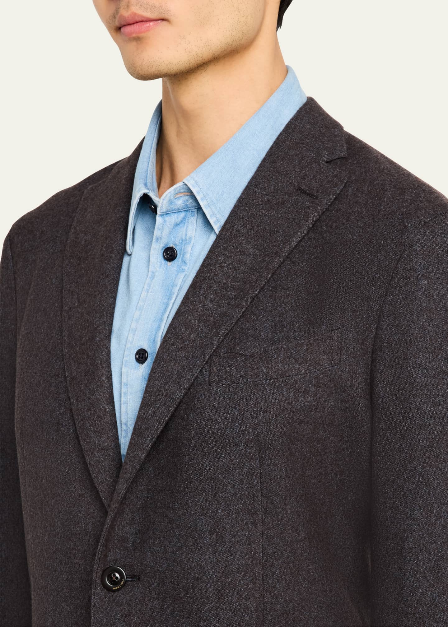 Boglioli Men's Melange Wool Sport Coat Image 5 of 8