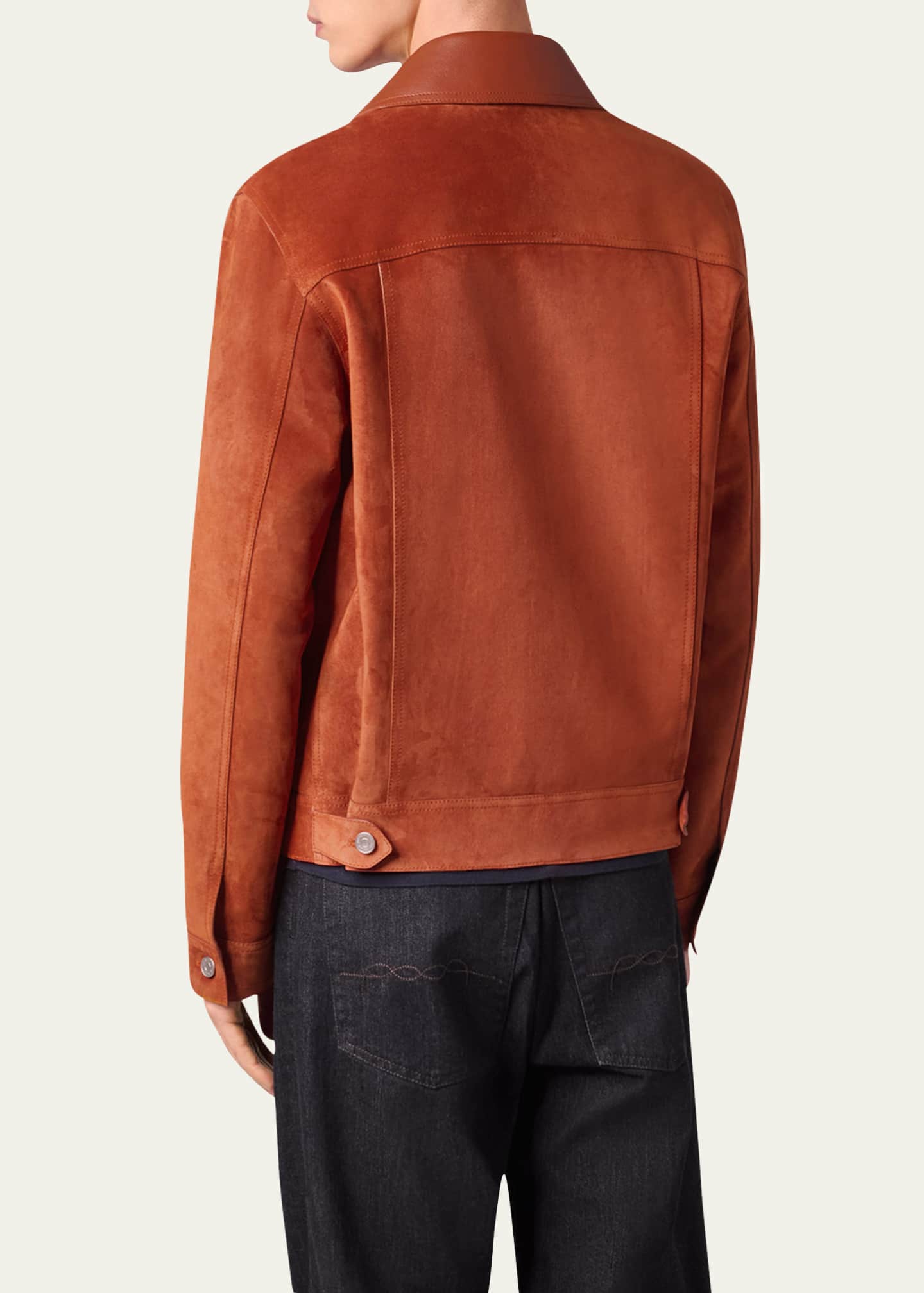入荷now 口コミ Suede Men's Berluti Trucker Goodman Bergdorf - Jacket ジャケット・アウター