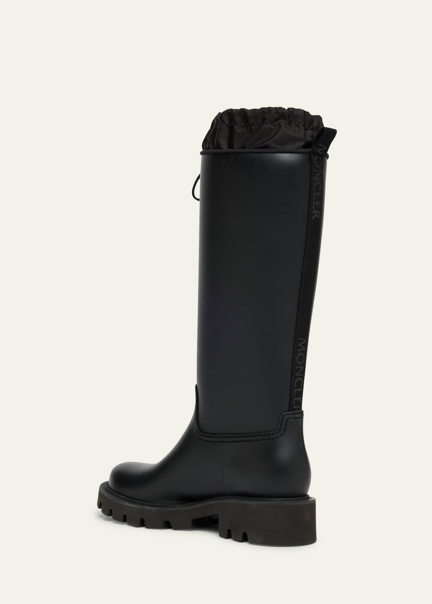 【関税&送料込】Moncler Kickstream Rain Boots Moncler Kickstream Leather Tall Rain Boots | Neiman Marcus