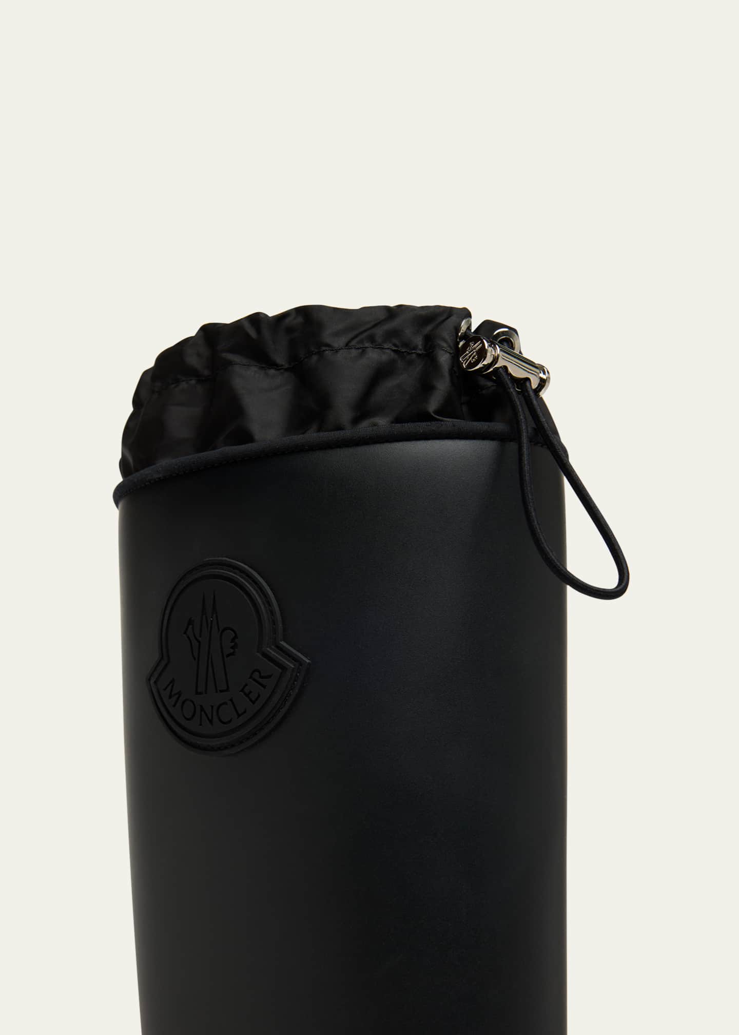 Moncler Kickstream Leather Tall Rain Boots - Bergdorf Goodman