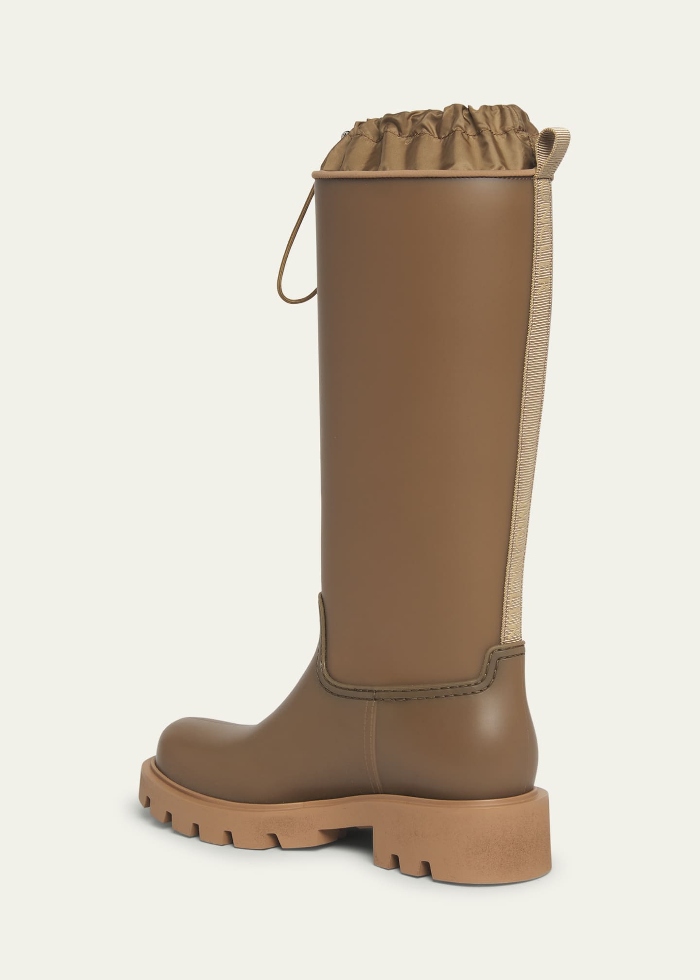 Moncler Kickstream Leather Tall Rain Boots Image 4 of 6