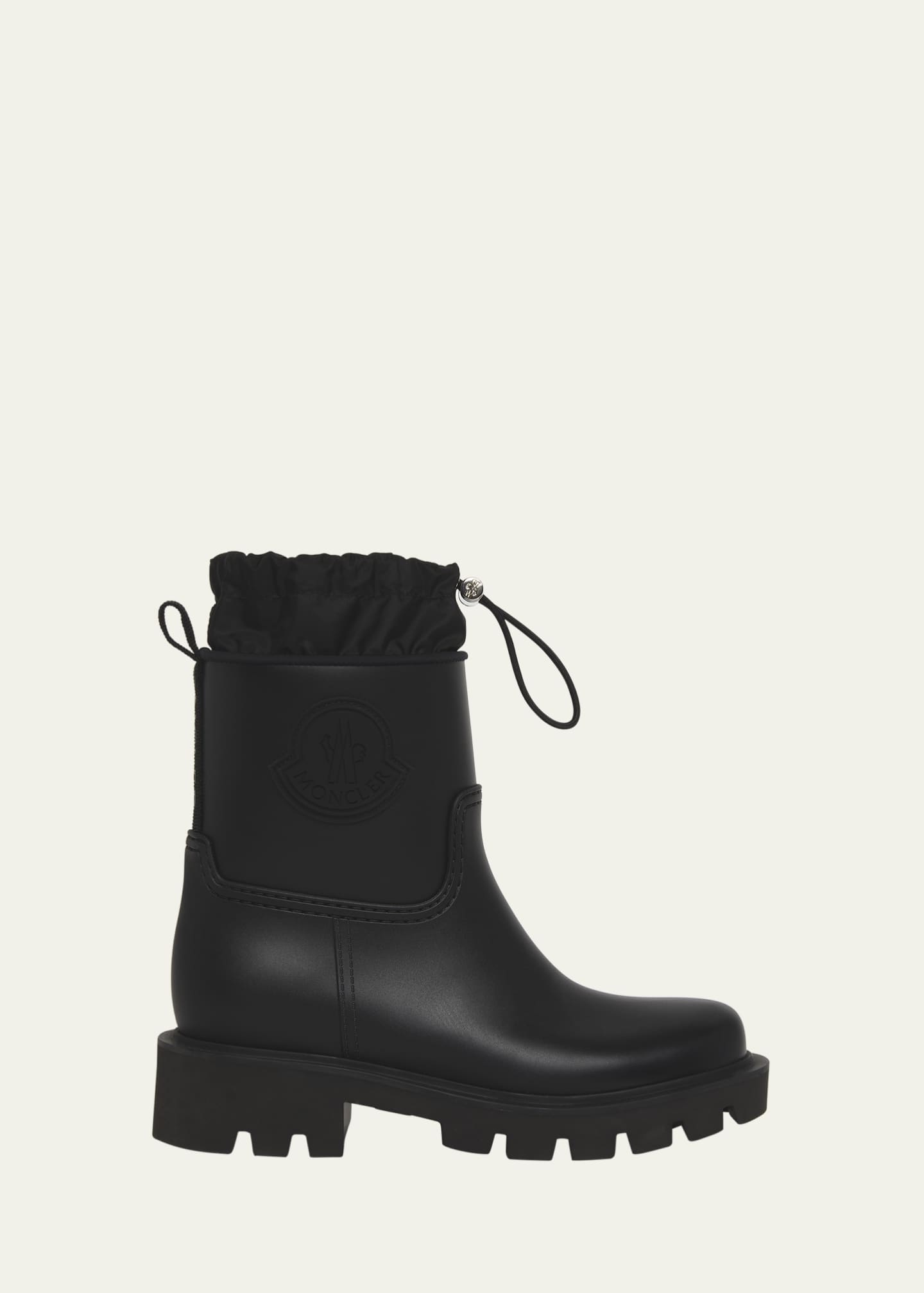 Moncler Kickstream Leather Rain Ankle Booties