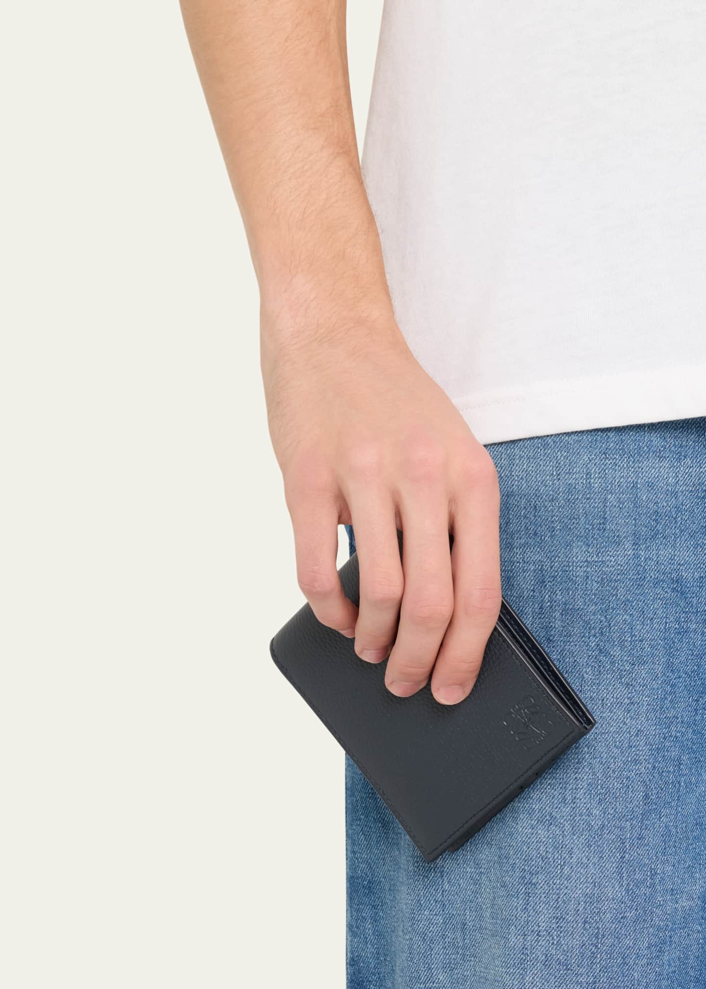 Loewe Men's Anagram Bifold Leather Wallet Image 2 of 4
