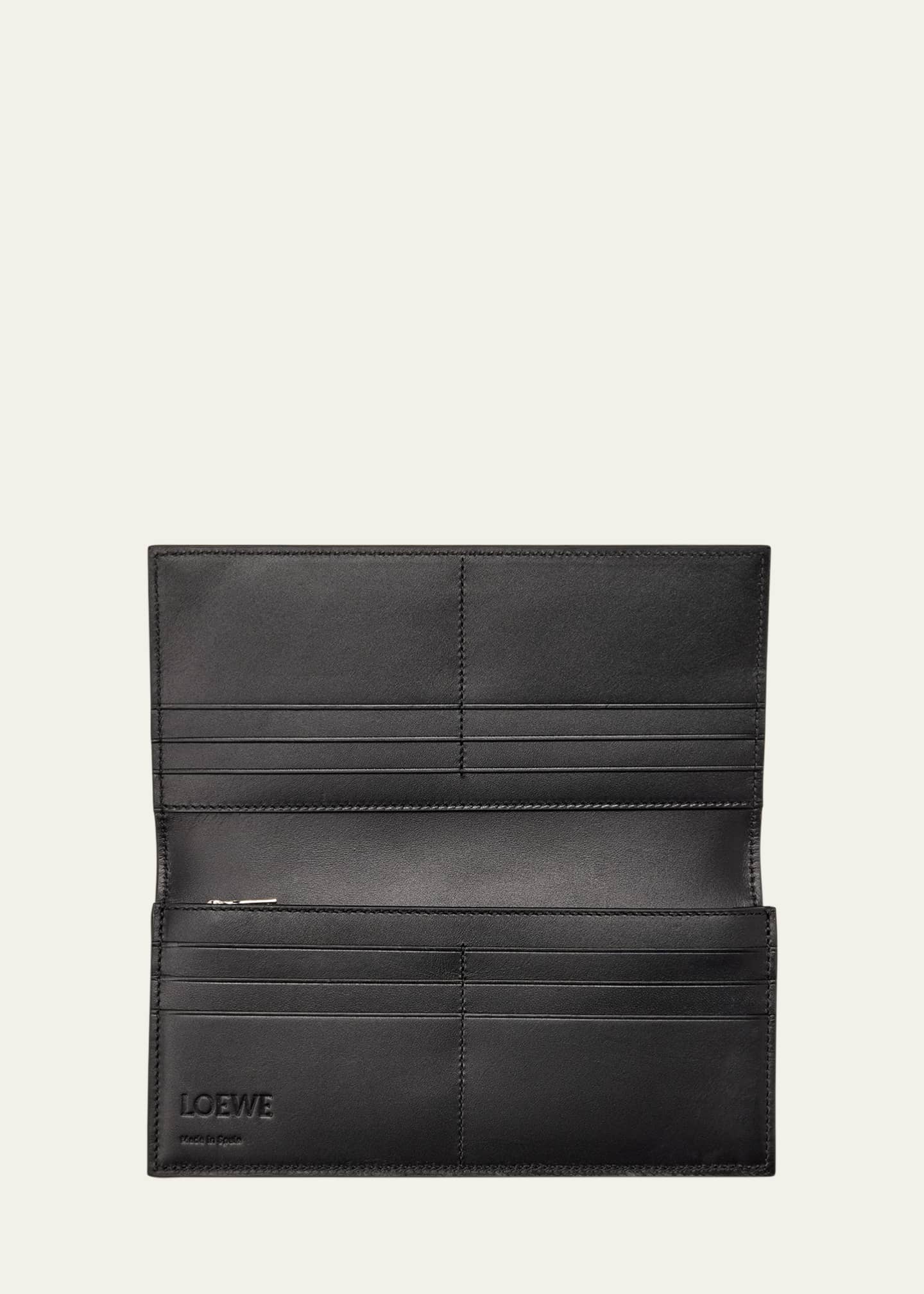 メーカー直売所 Loewe Men's Long Horizontal Leather Wallet 小物
