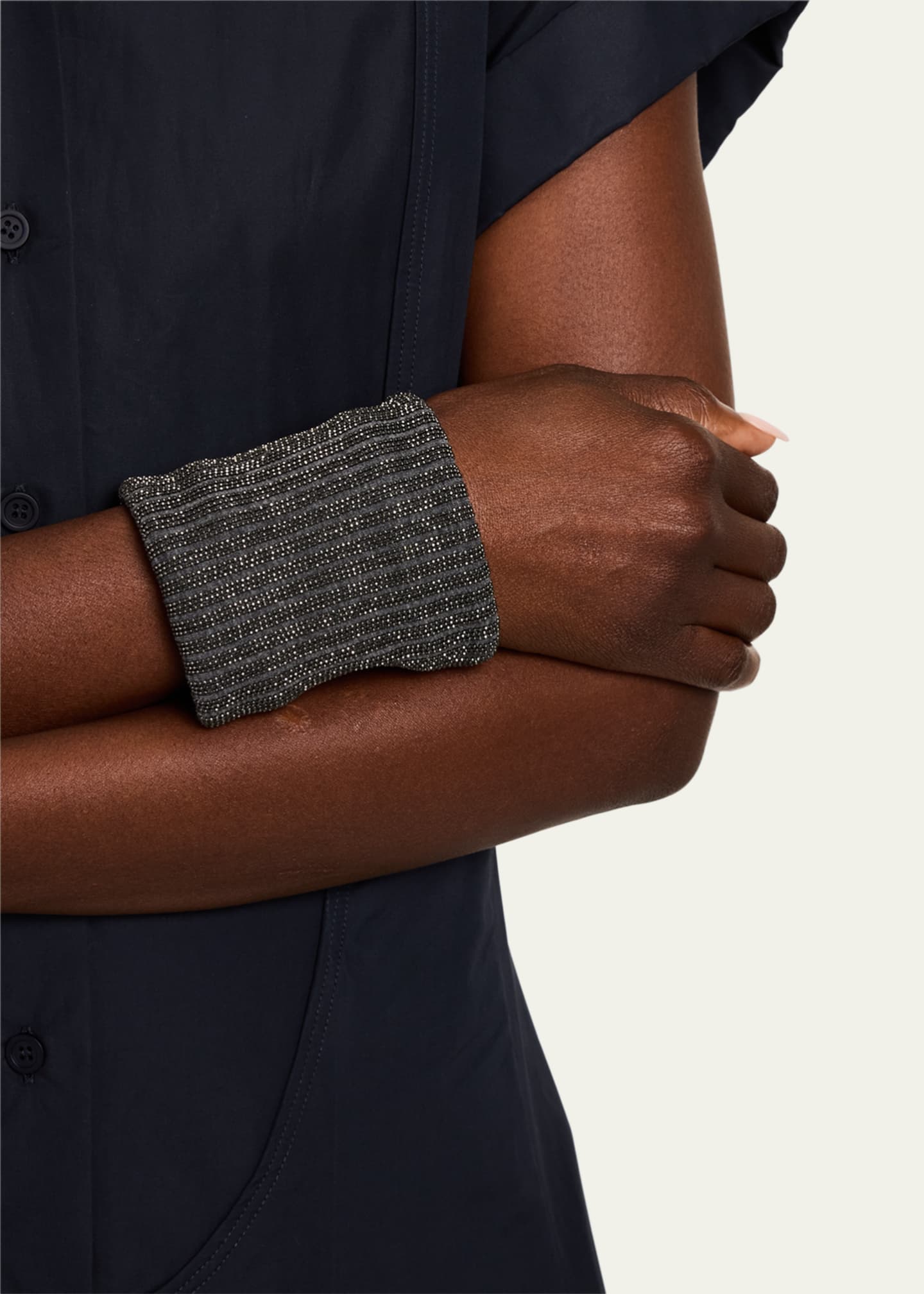 Brunello Cucinelli Monili Jersey Stretch Wristbands Image 2 of 4
