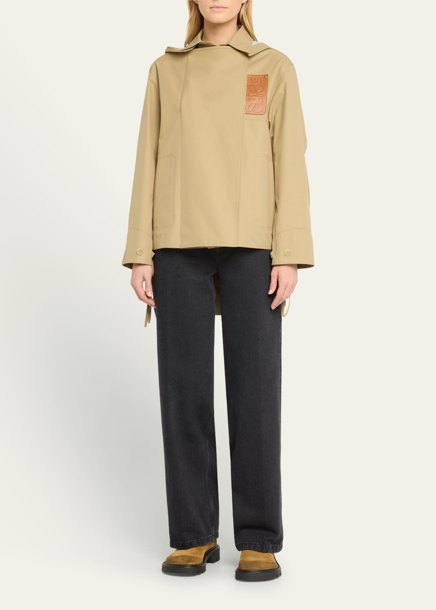 Loewe Sierra Suede Lace-Up Combat Boots Image 3 of 6