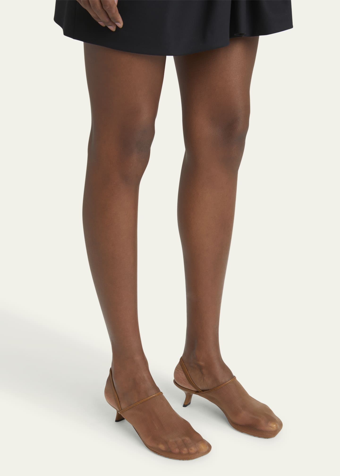 Loewe Petal Mesh Slingback Pumps Image 2 of 6