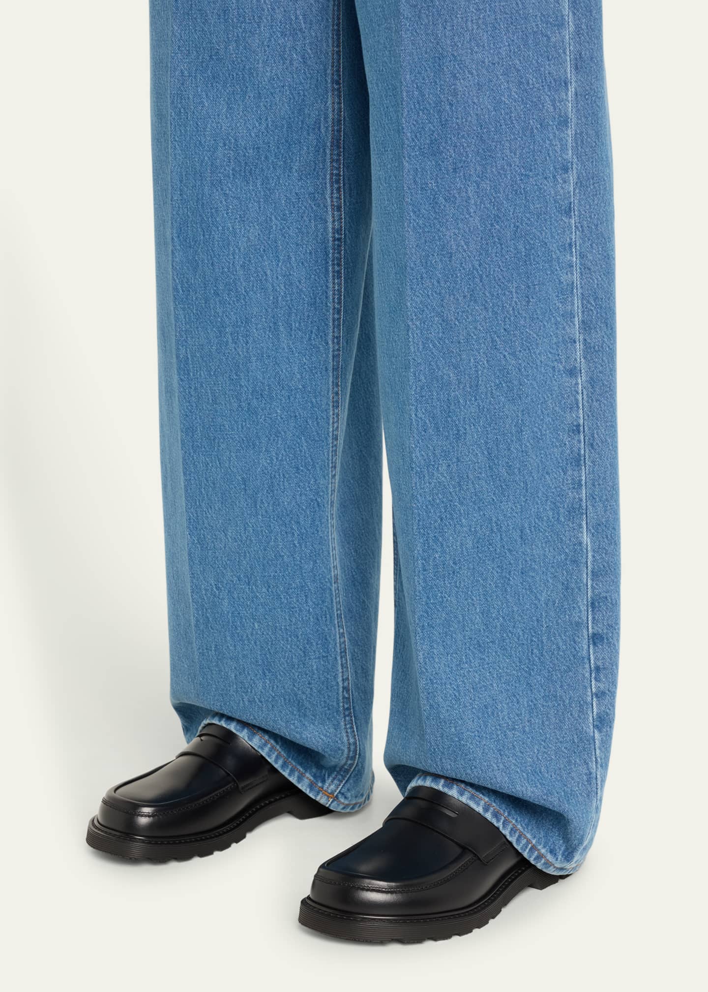 Loewe Blaze Leather Penny Loafers Image 2 of 5