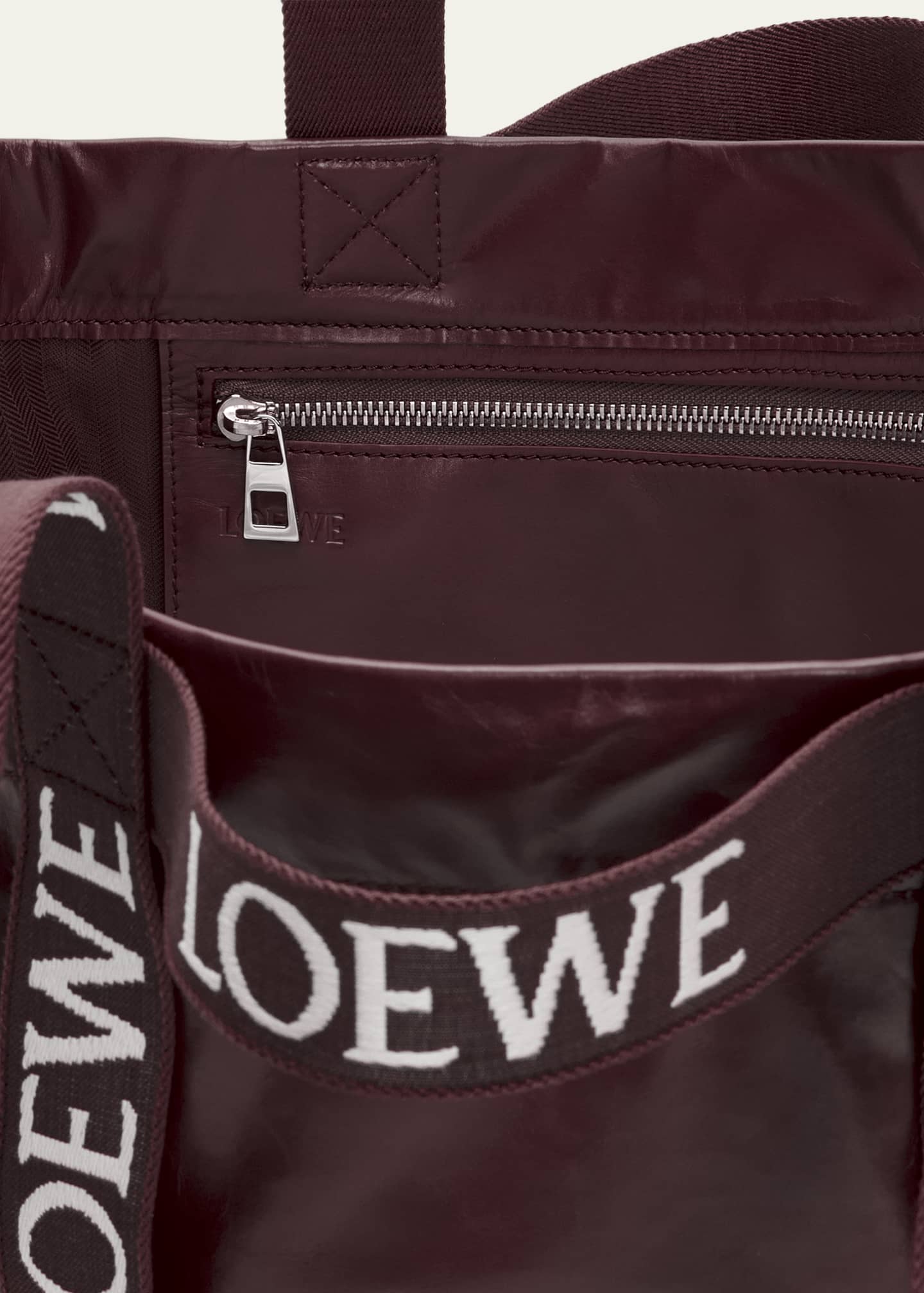 Loewe Men's Leather Fold Shopper Bag Image 3 of 3