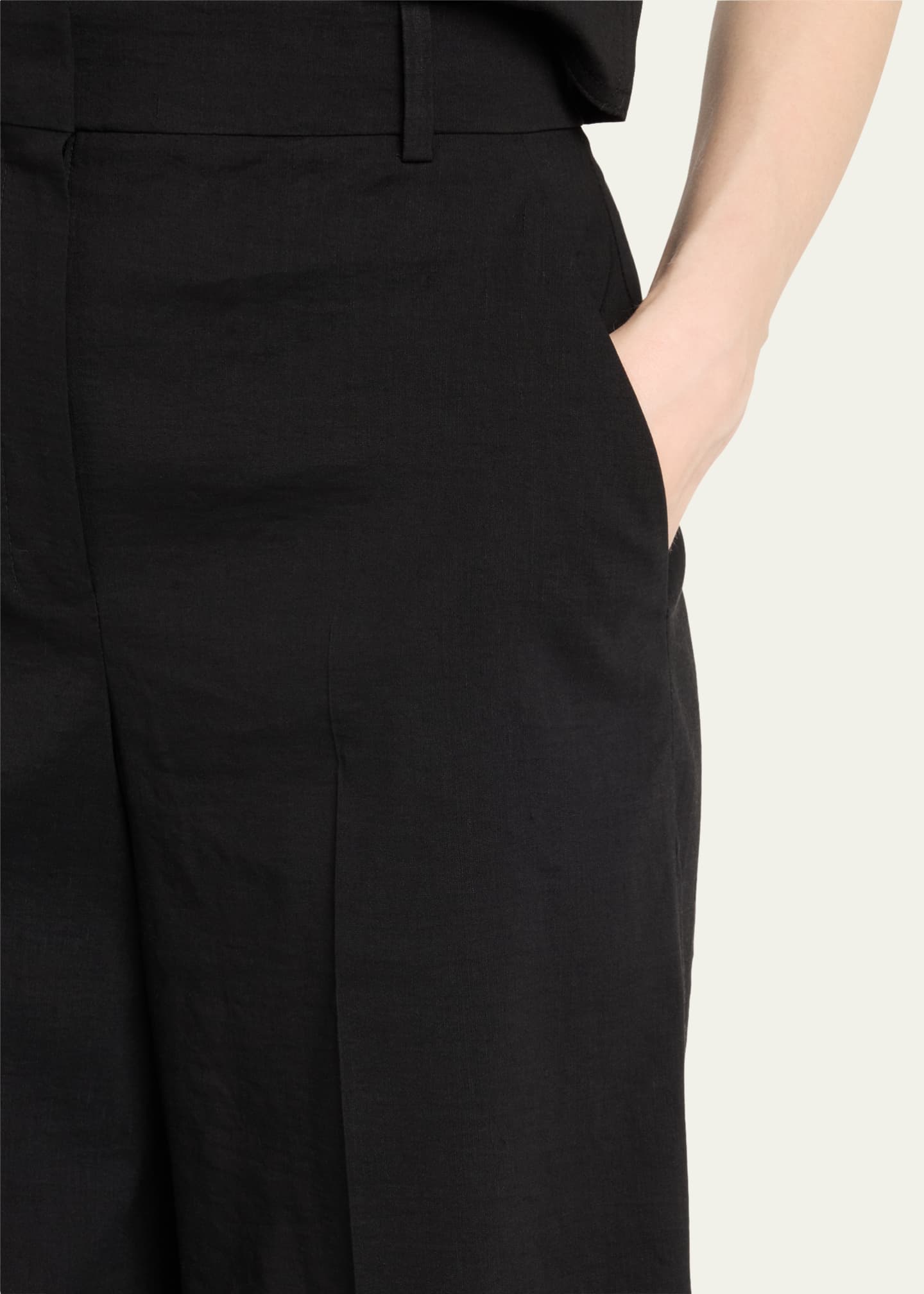 Theory Good Crunch High-Waist Wide-Leg Trousers - Bergdorf