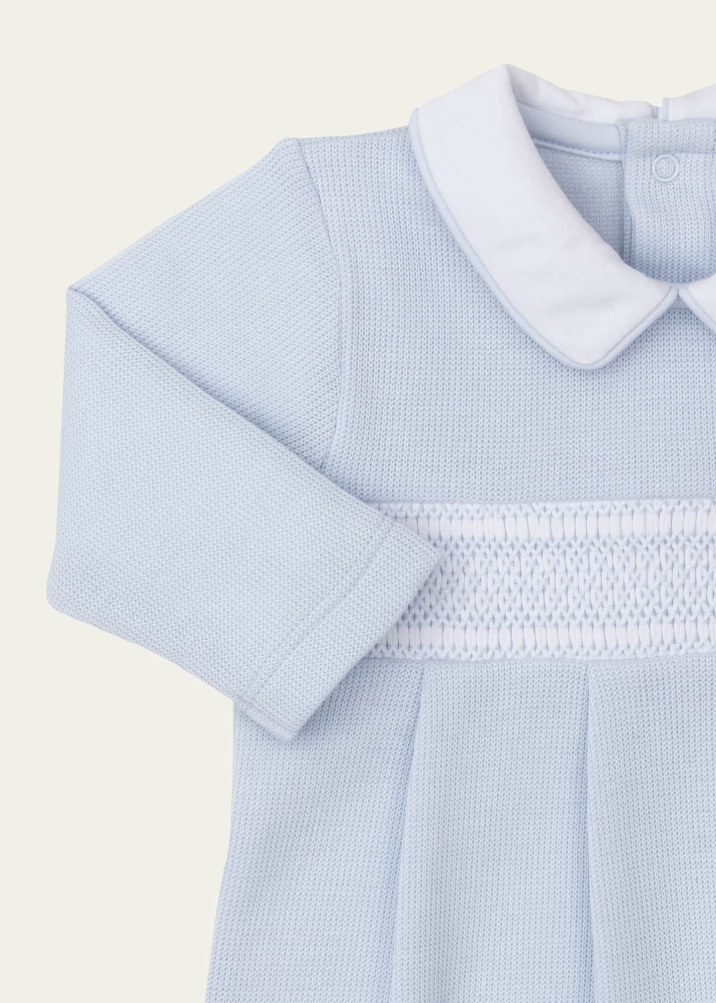 The Bailey Boys Newborn Baby Girls Smocked Cross Christening Sack Gown - Girls main image 1