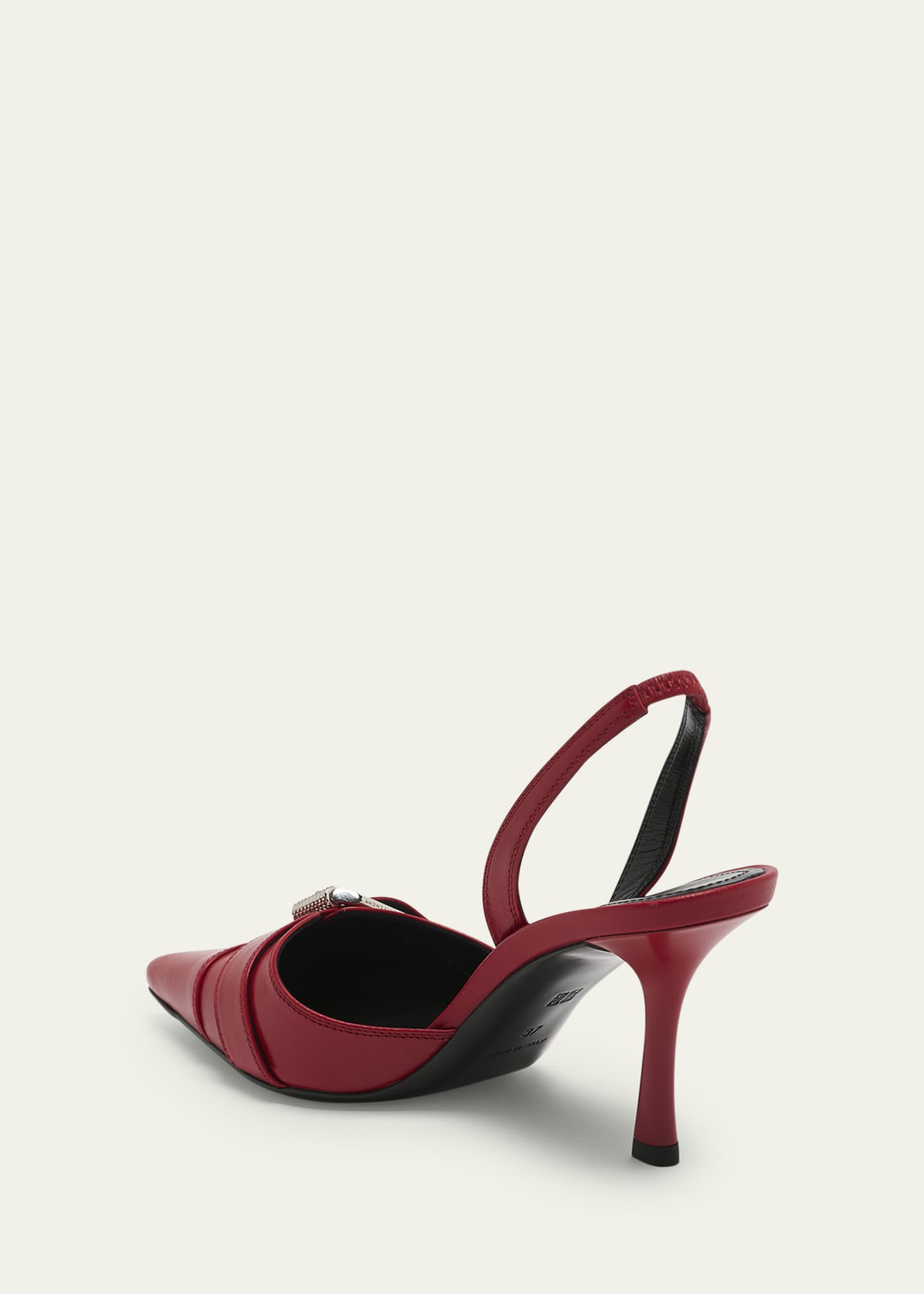 Givenchy Voyou Leather Buckle Slingback Pumps