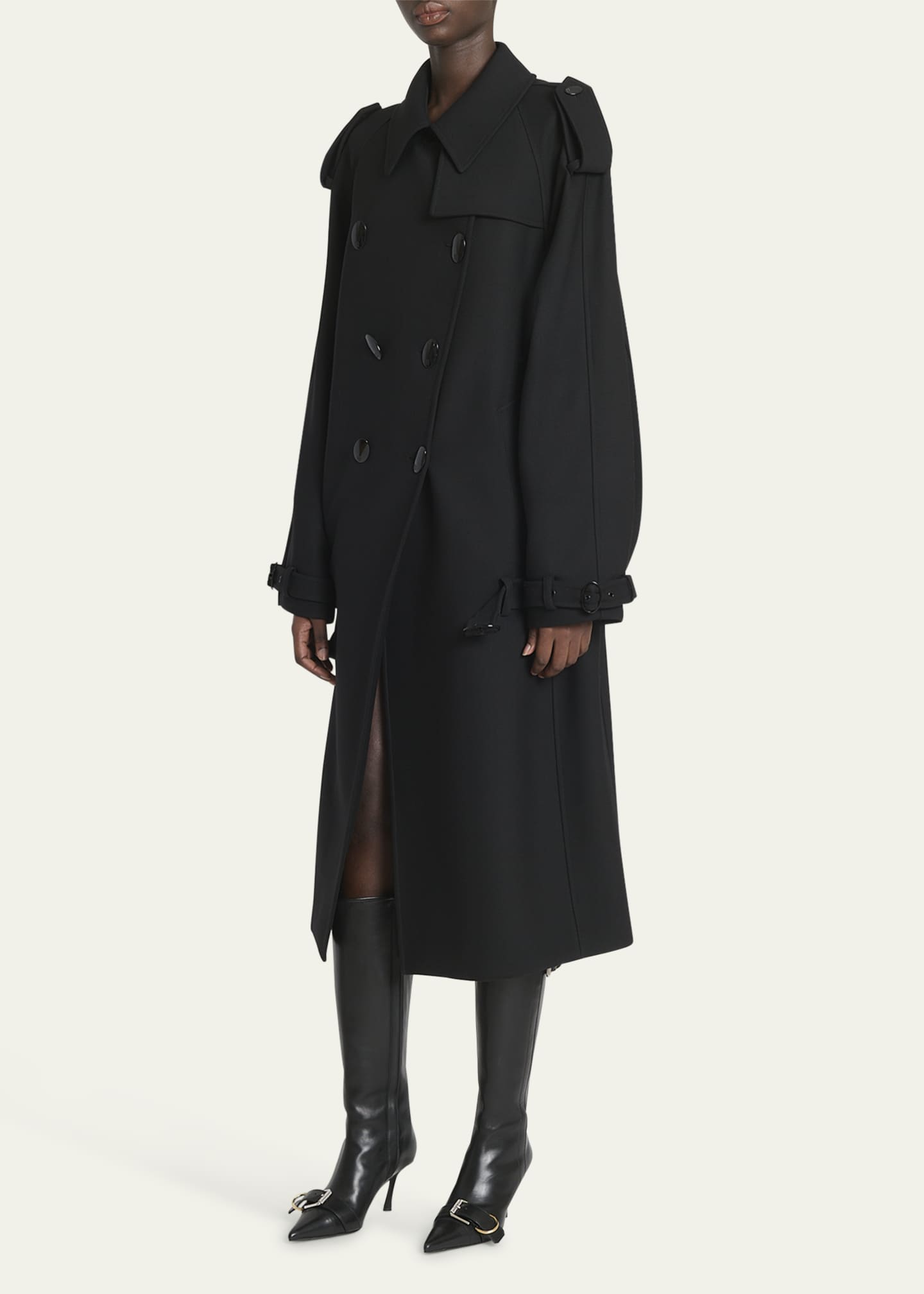Givenchy Voyou Leather Buckle Knee Boots Image 3 of 5