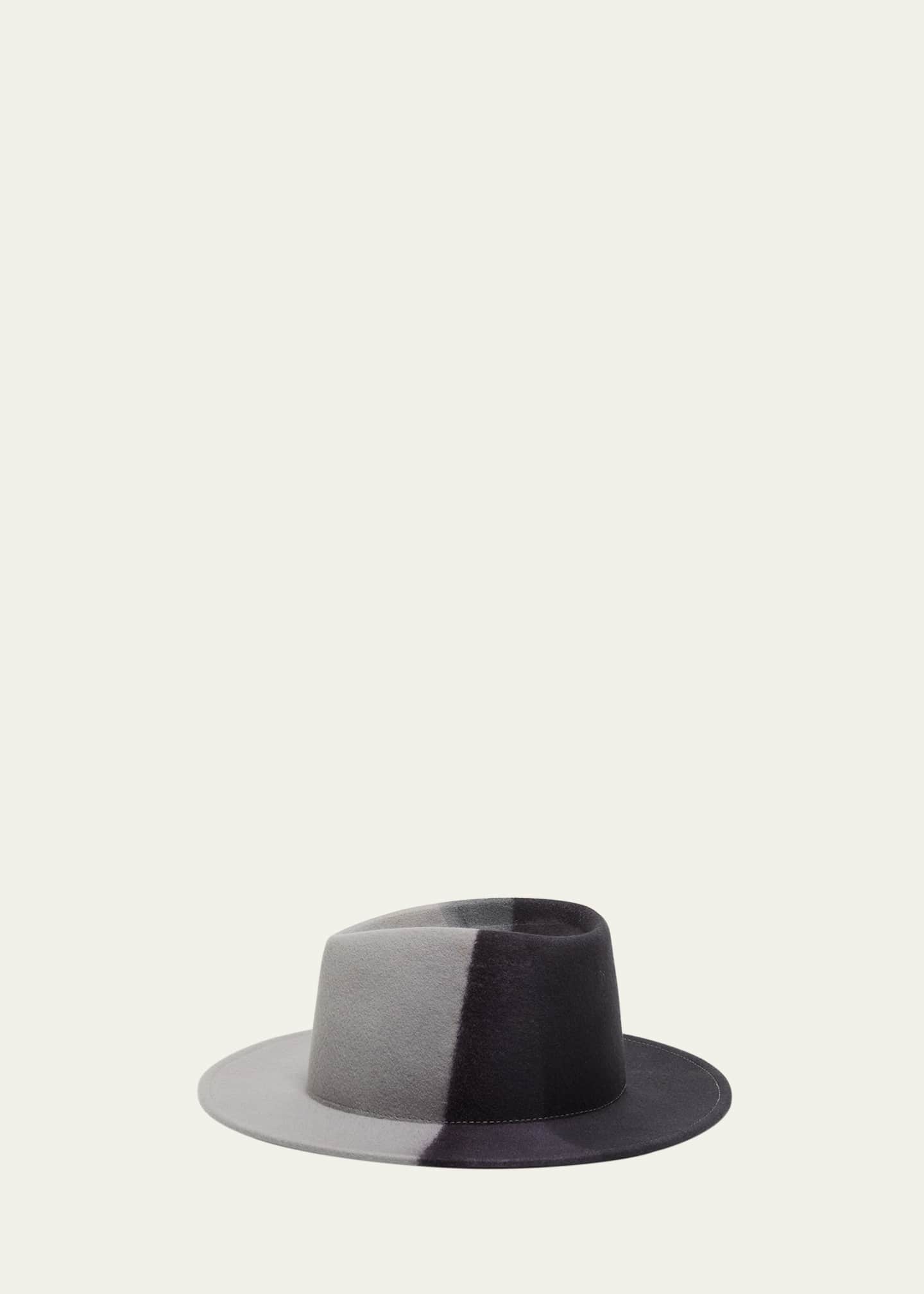 Eugenia Kim Blaine Color Block Wool Fedora Hat Image 1 of 3