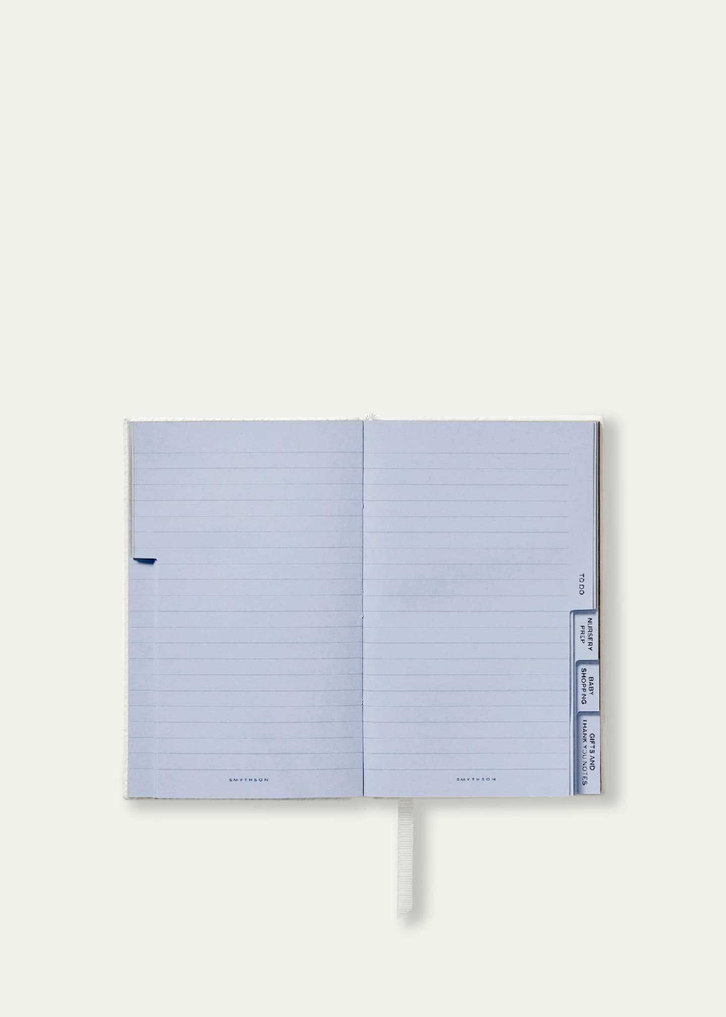 Smythson Mummy To Be Chalk Panama Leather Notebook Image 2 of 4