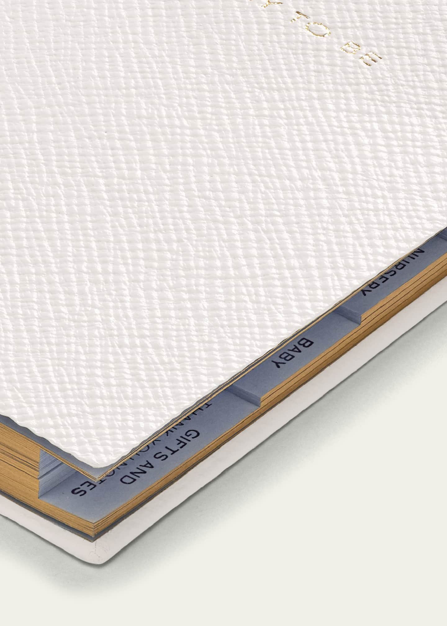 Smythson Mummy To Be Chalk Panama Leather Notebook Image 3 of 4
