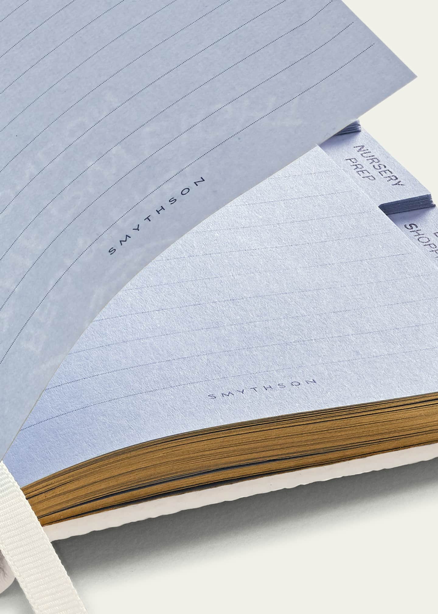 Smythson Mummy To Be Chalk Panama Leather Notebook Image 4 of 4