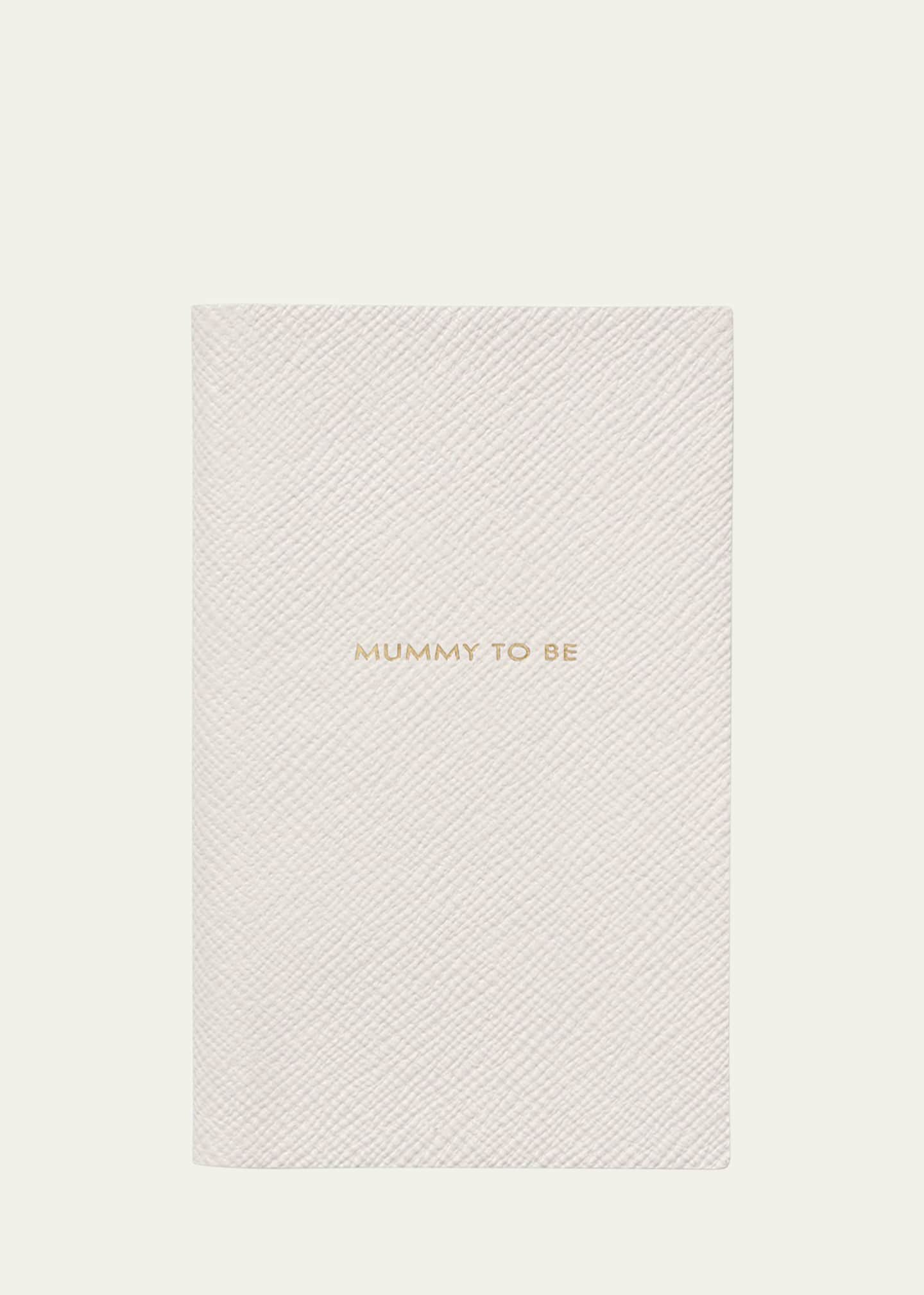 Smythson Mummy To Be Chalk Panama Leather Notebook Image 1 of 4