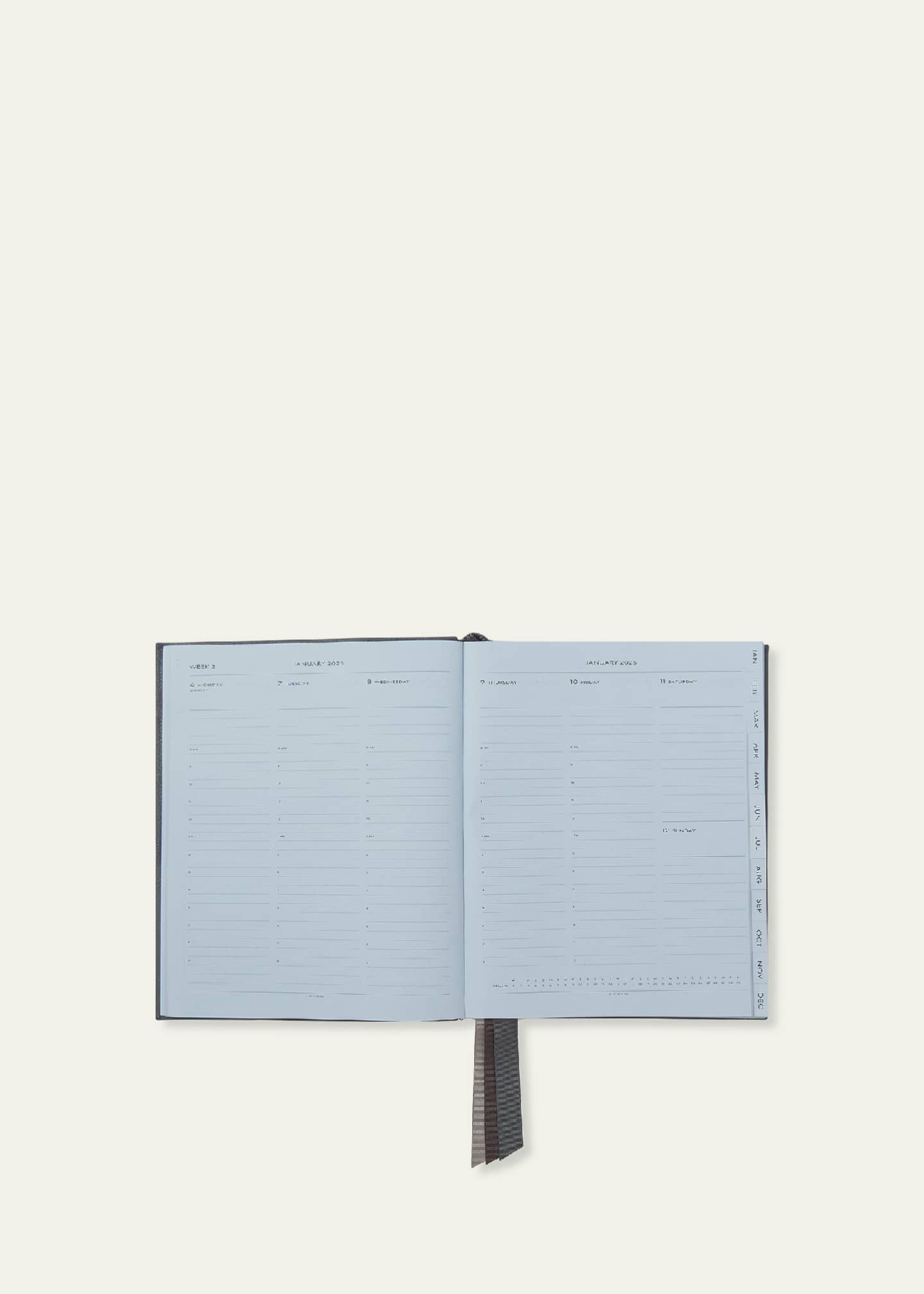 Smythson Portobello 2025 Weekly Vertical Panama Leather Diary