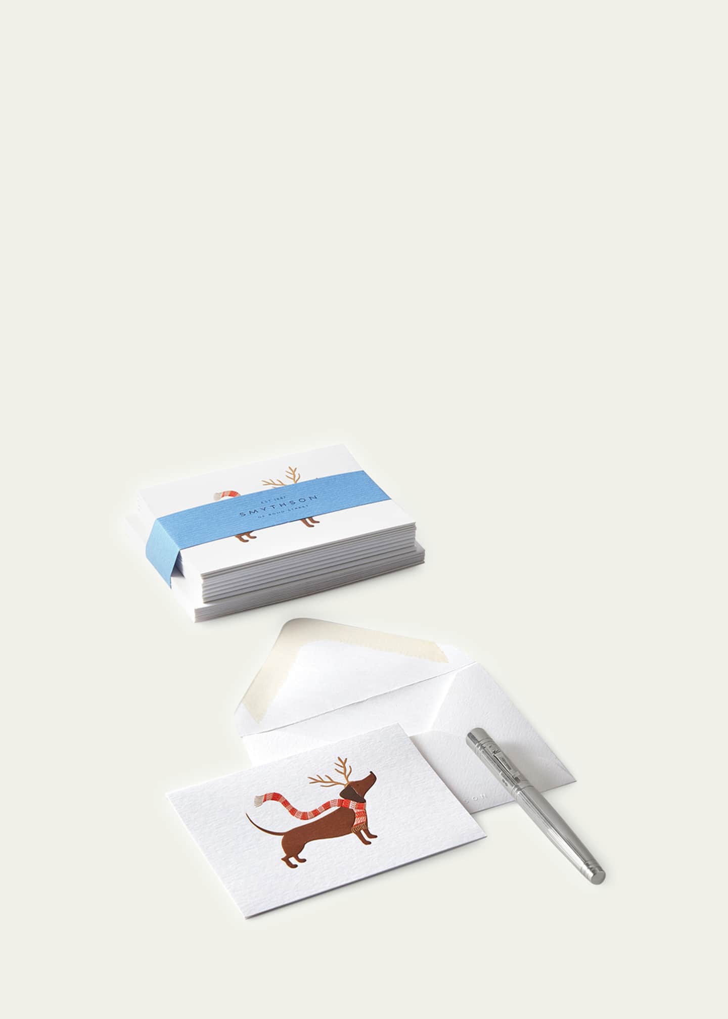 Smythson Sausage Dog Gift Cards, Box of 10 Bergdorf Goodman