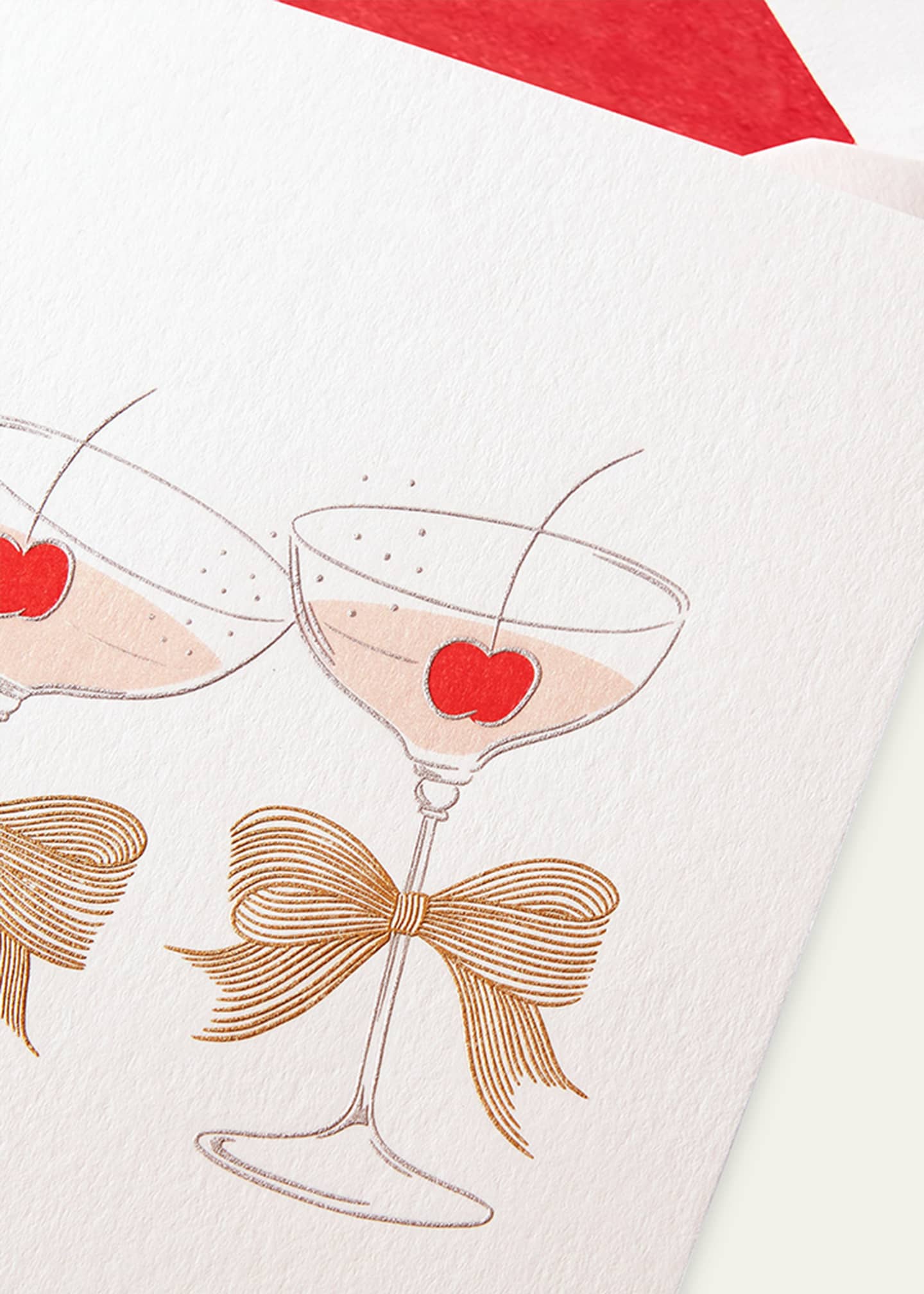 Smythson Martini Glass Folded Cards, Box of 6 Image 2 of 2