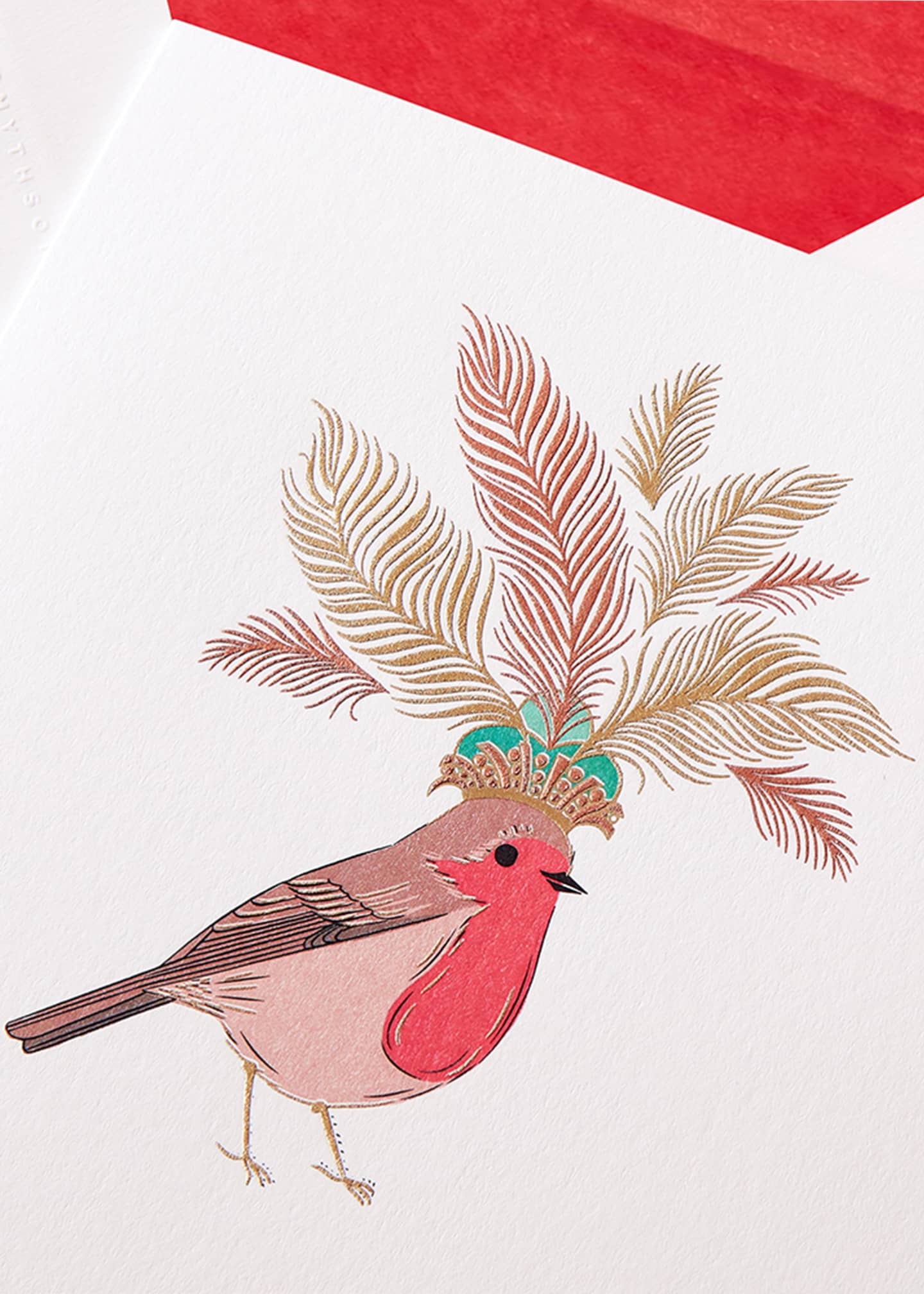 Smythson Robin Folded Cards, Set of 10 Image 2 of 3