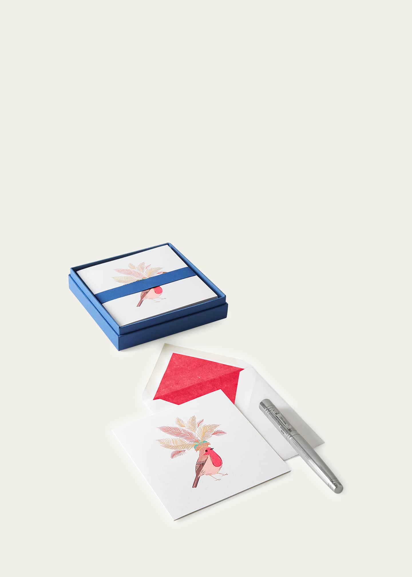 Smythson Robin Folded Cards, Set of 10 Image 3 of 3