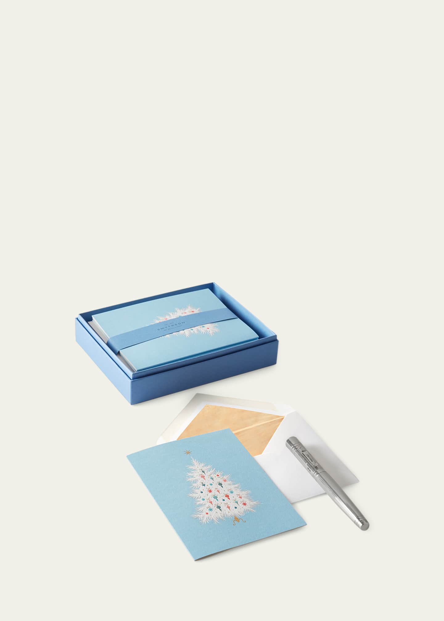 Smythson Christmas Tree Cards, Box of 6 Bergdorf Goodman