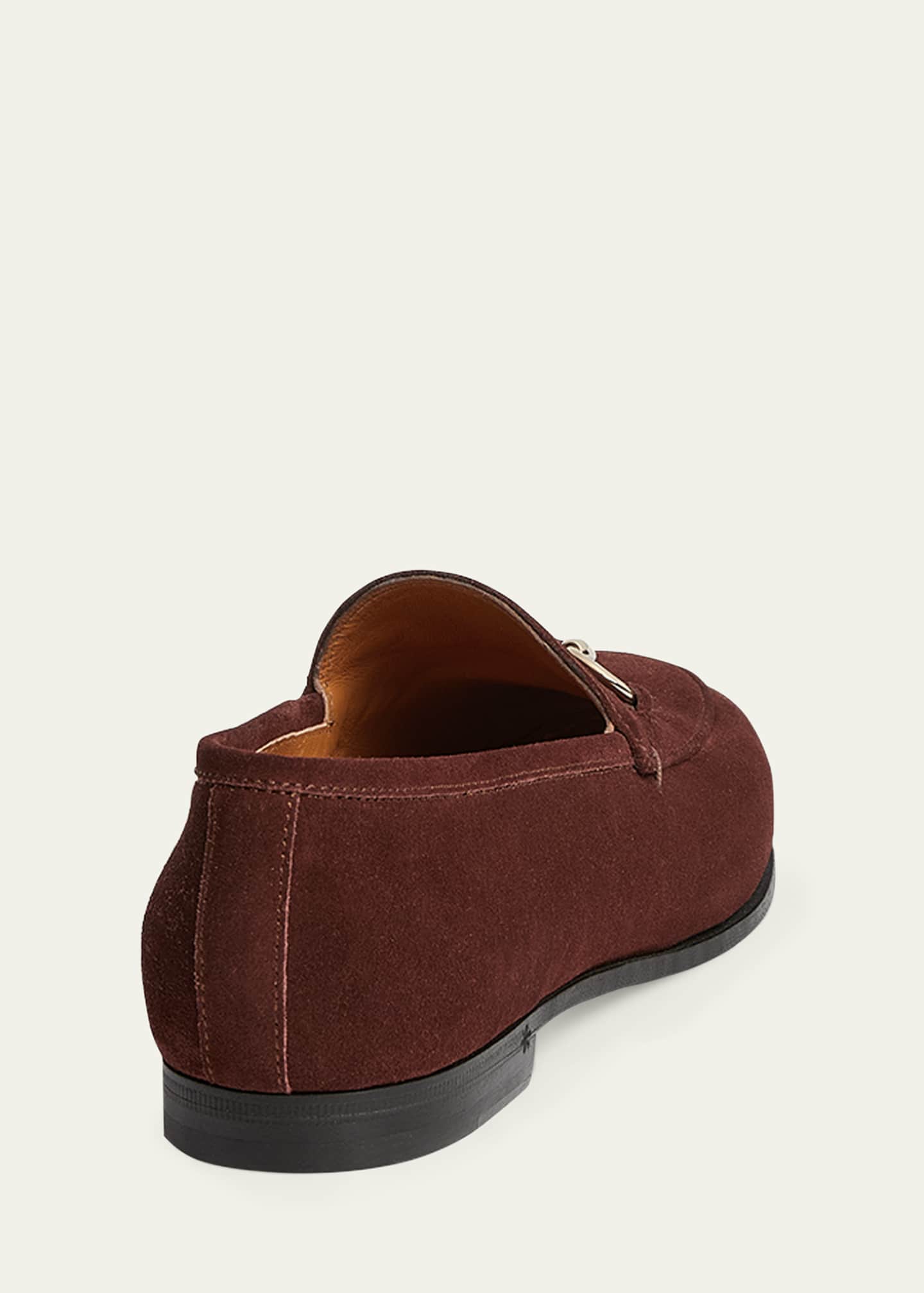 Gucci Jordaan Suede Horsebit Loafers Image 3 of 5