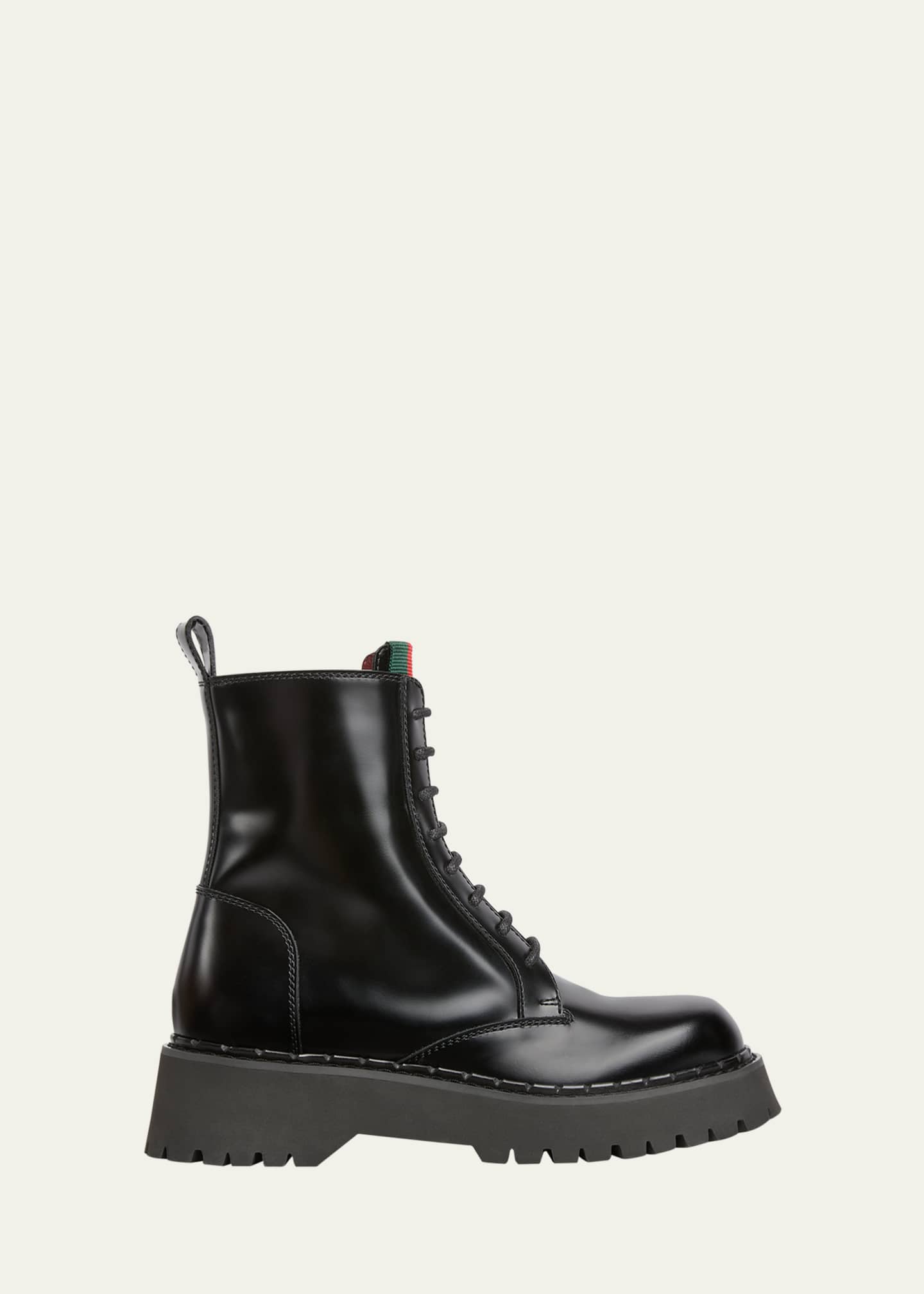 Gucci leather combat boot shop