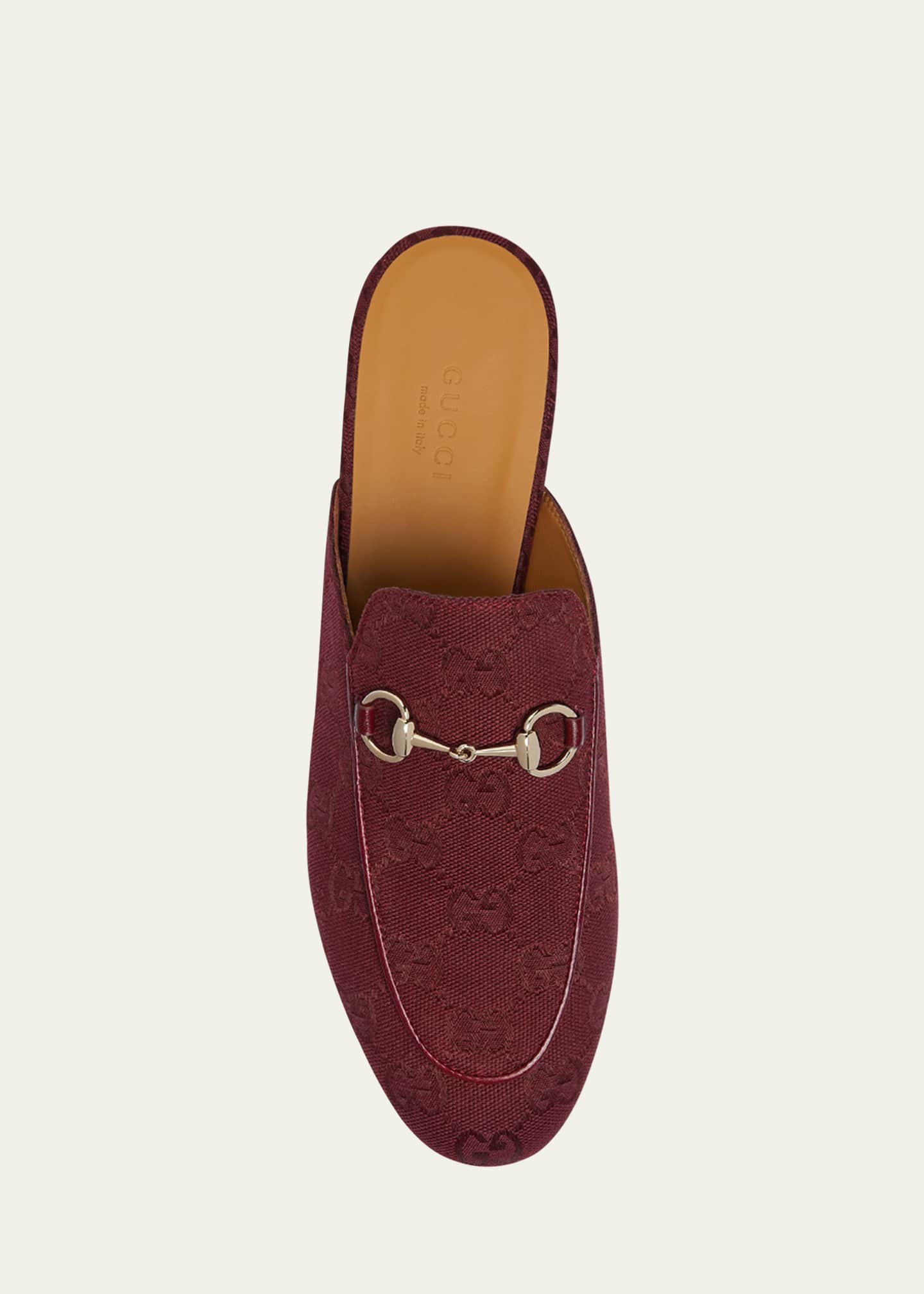 Gucci Princetown GG Canvas Bit Loafer Mules Image 3 of 3