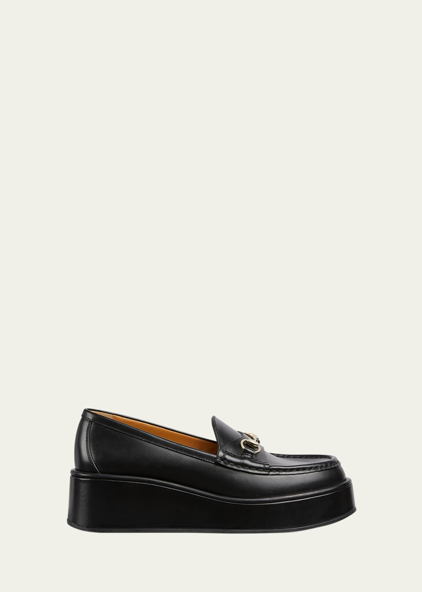 Gucci Idle Leather Bit Platform Loafers Image 1 of 3