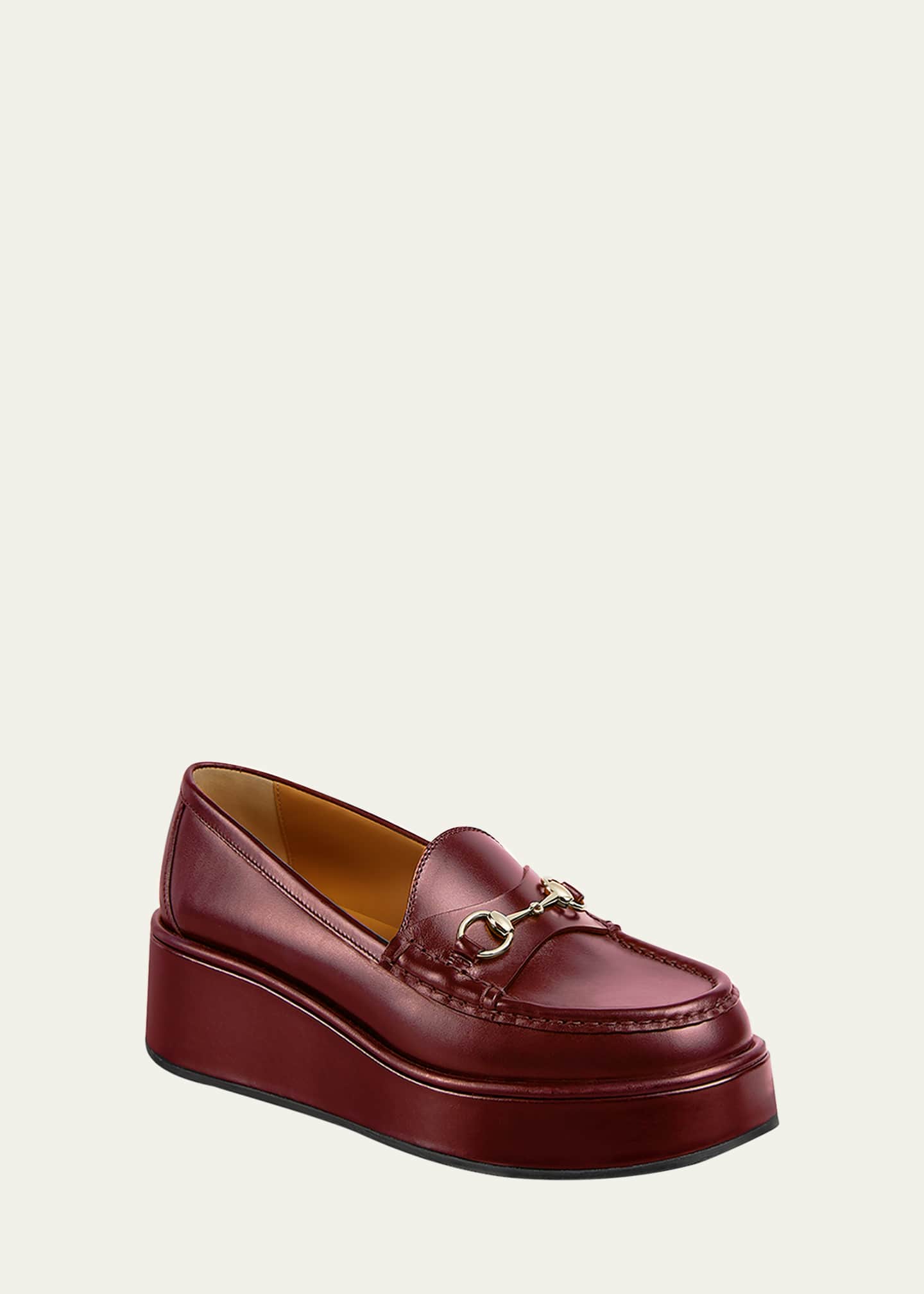 Gucci Idle Leather Bit Platform Loafers Image 2 of 5