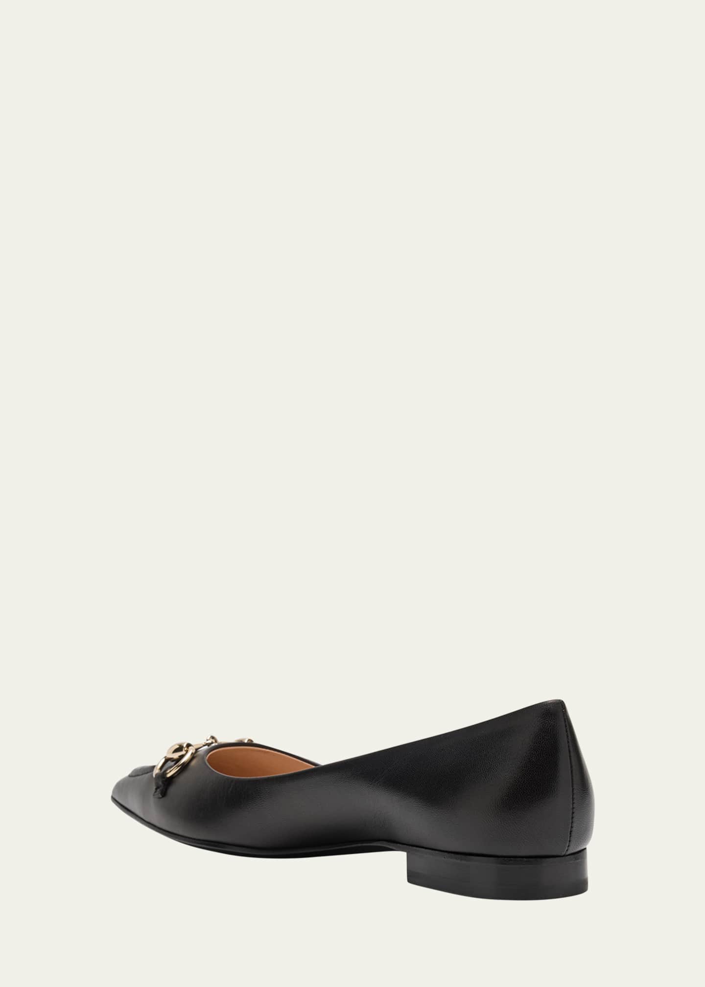 Gucci Erin Leather Horsebit Ballerina Flats Image 3 of 5