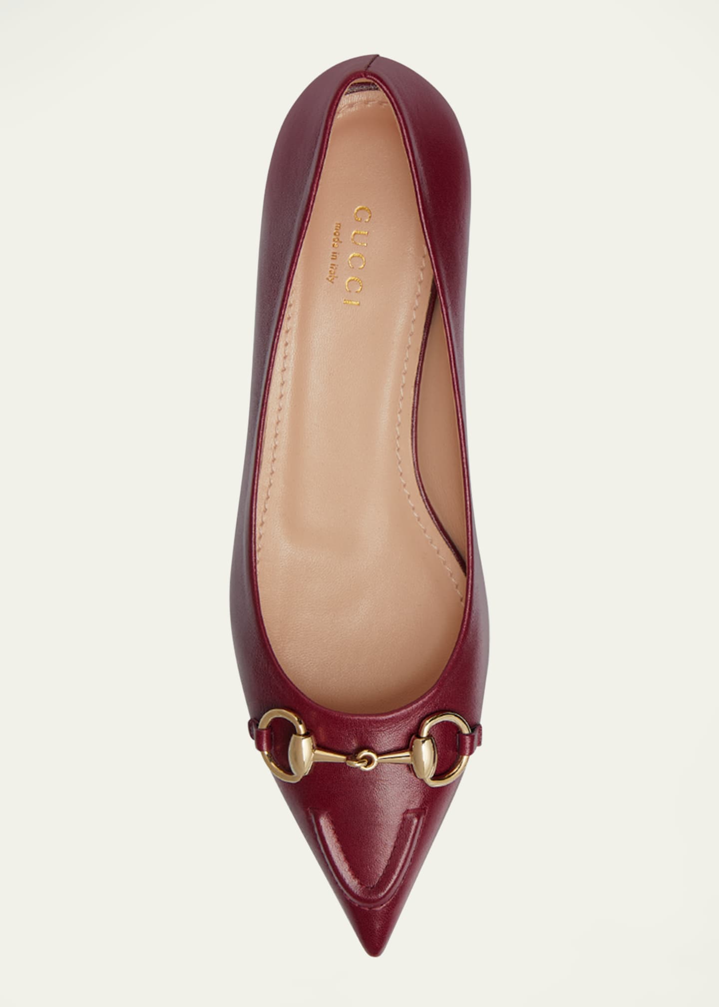 Gucci Erin Leather Horsebit Ballerina Flats Image 4 of 5
