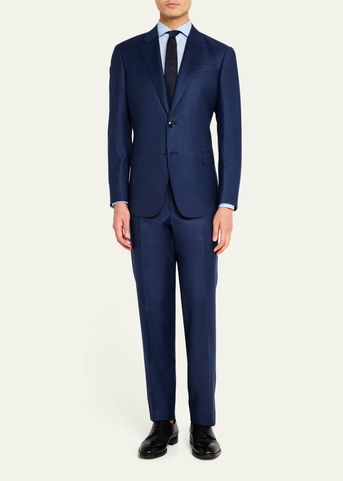 Giorgio Armani Men's Textured Solid Suit Image 2 of 8