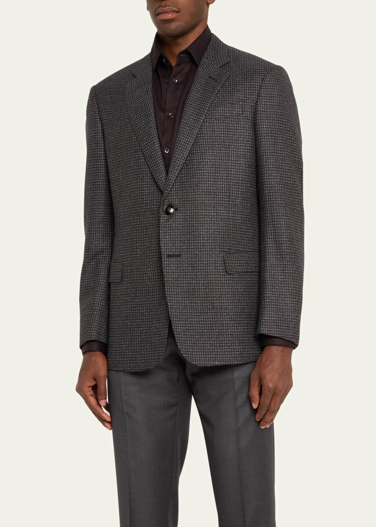 Giorgio Armani Men's Mini-Houndstooth Sport Coat Image 4 of 5