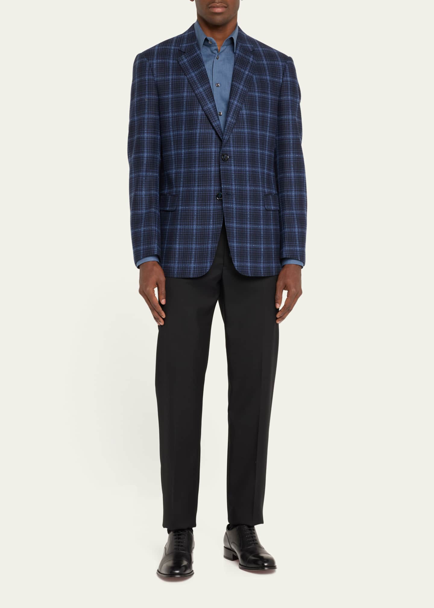 Giorgio Armani Men's Plaid Windowpane Sport Coat Image 2 of 5