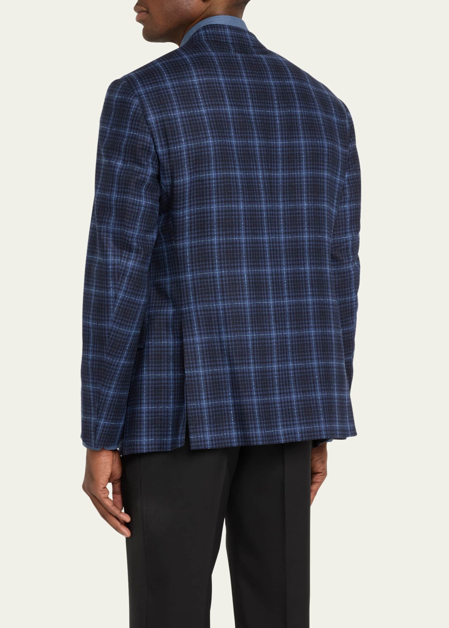 Giorgio Armani Men's Plaid Windowpane Sport Coat Image 3 of 5