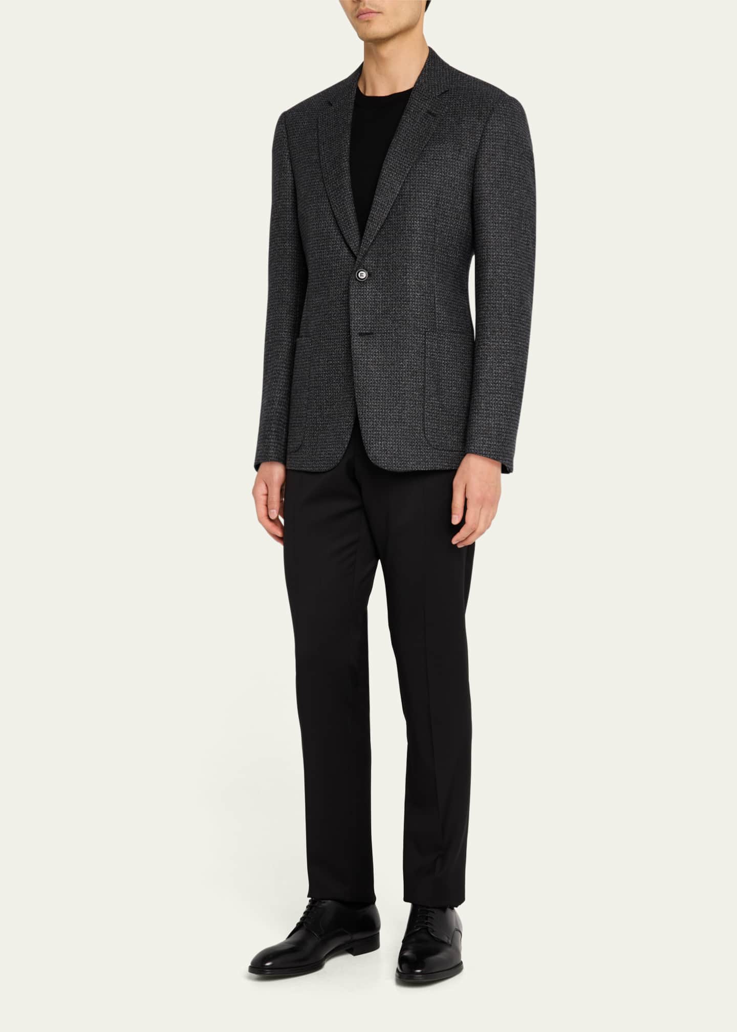 Giorgio Armani Men's Melange Patch-Pocket Sport Coat Image 2 of 8