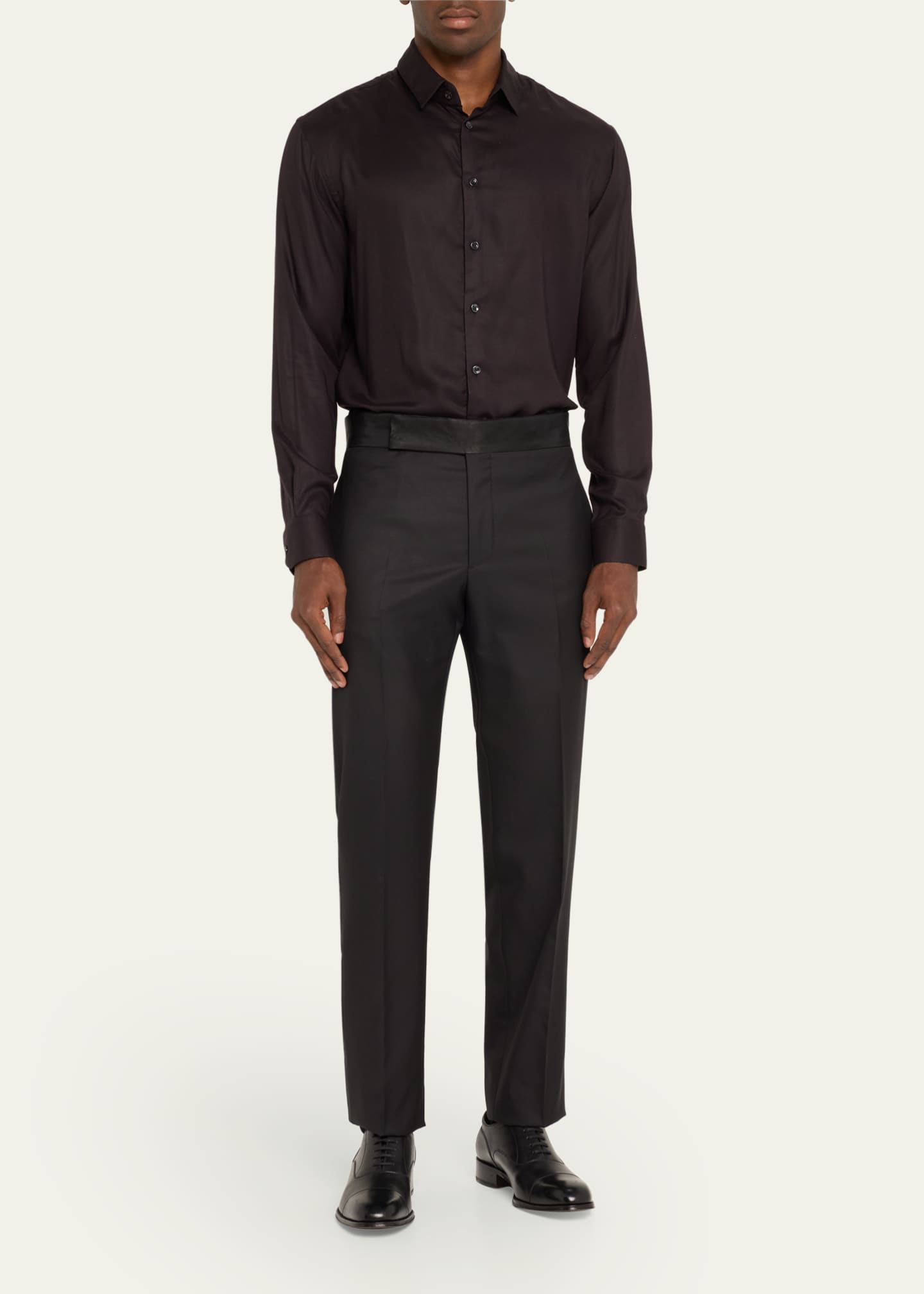 Giorgio Armani Men's Solid Formal Tuxedo Pants Image 2 of 5