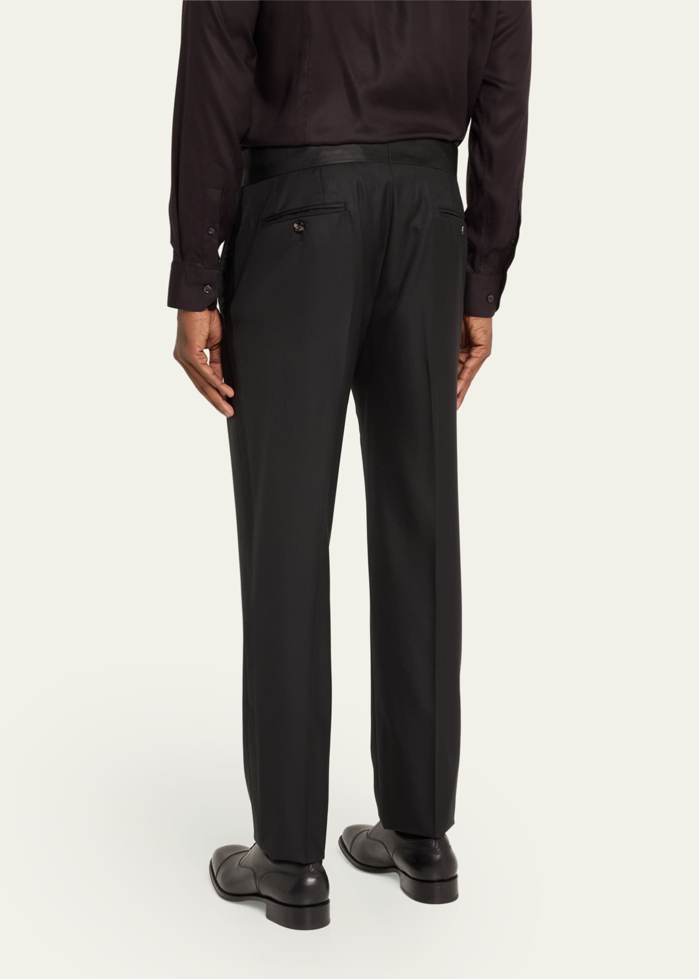Giorgio Armani Men's Solid Formal Tuxedo Pants Image 3 of 5