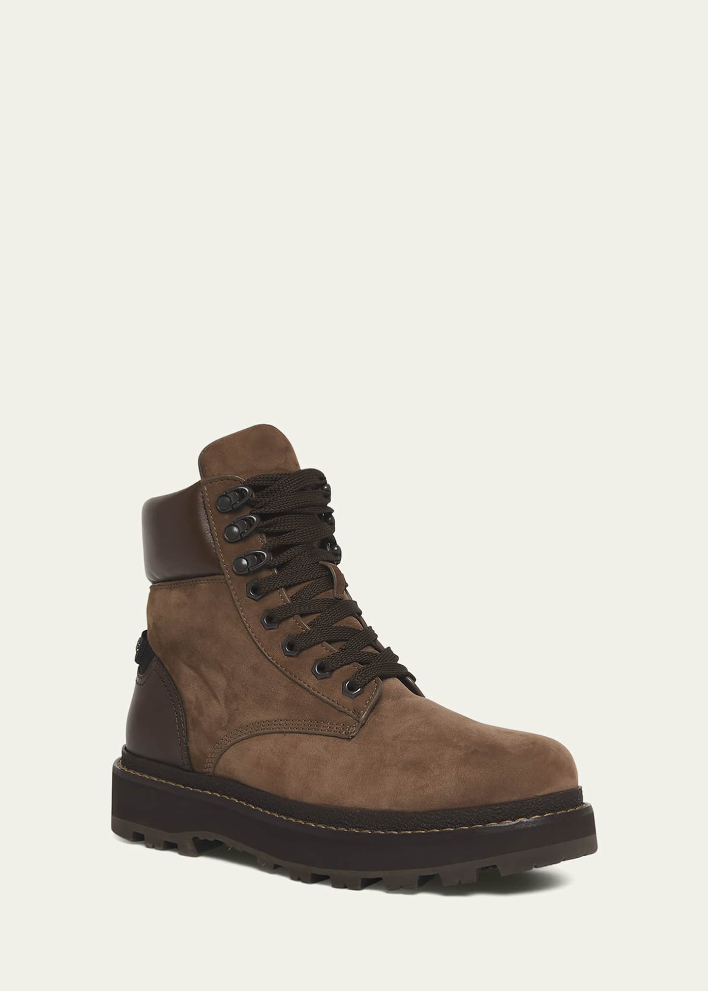 Moncler Men's Peka Suede Lace-Up Ankle Boots Image 2 of 4