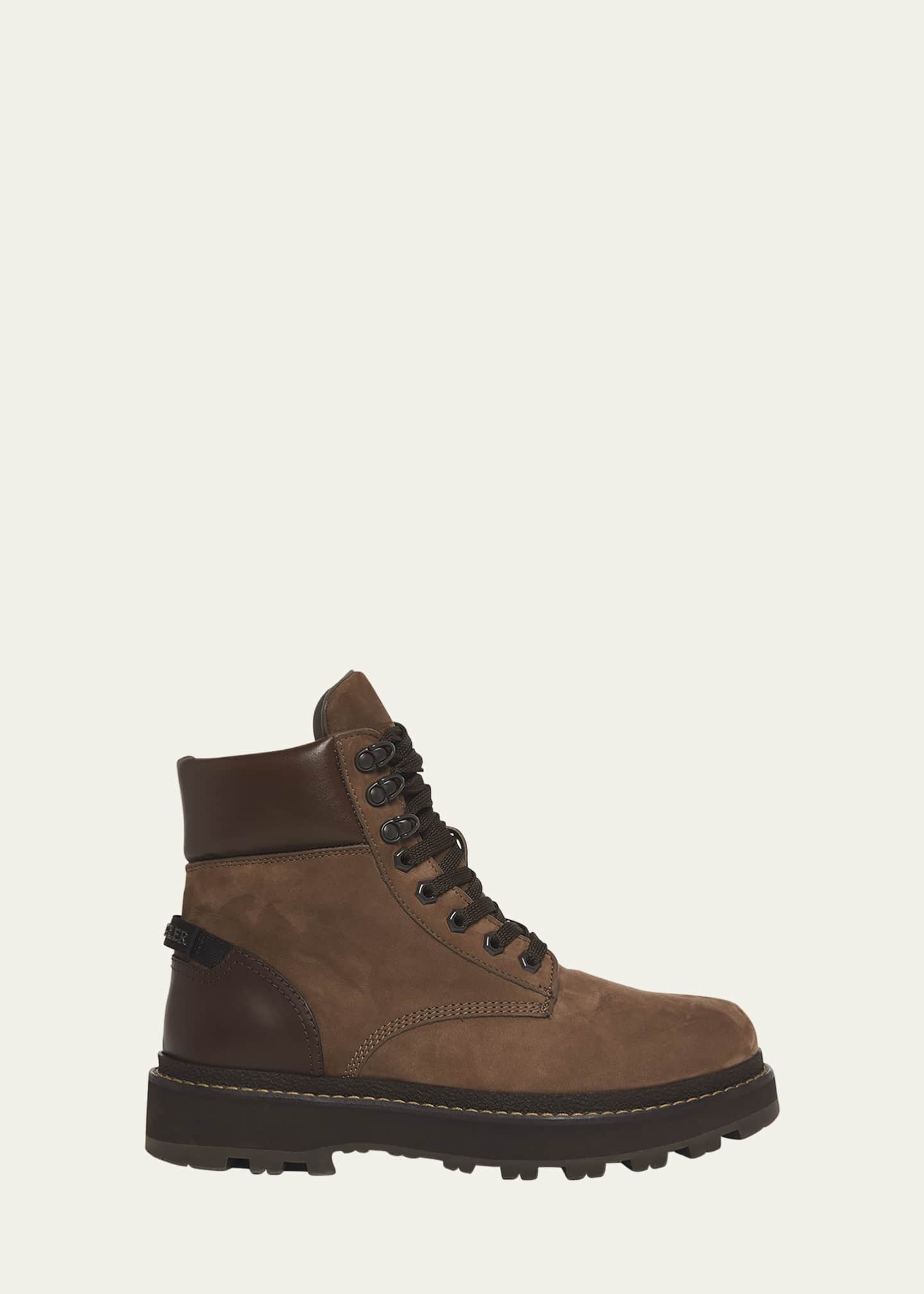 Moncler Men's Peka Suede Lace-Up Ankle Boots Image 1 of 4
