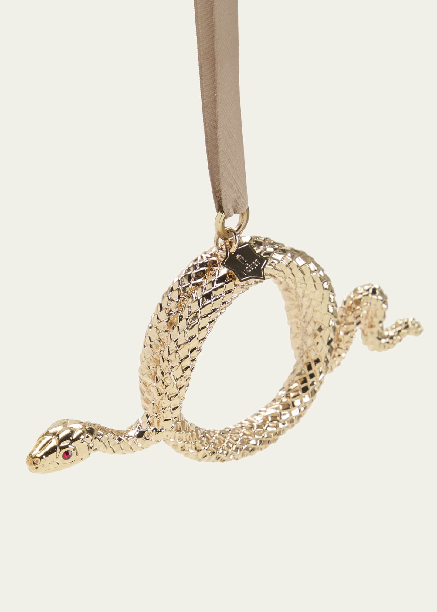 L'Objet Snake 24K Gold-Plated Christmas Ornament Image 2 of 2