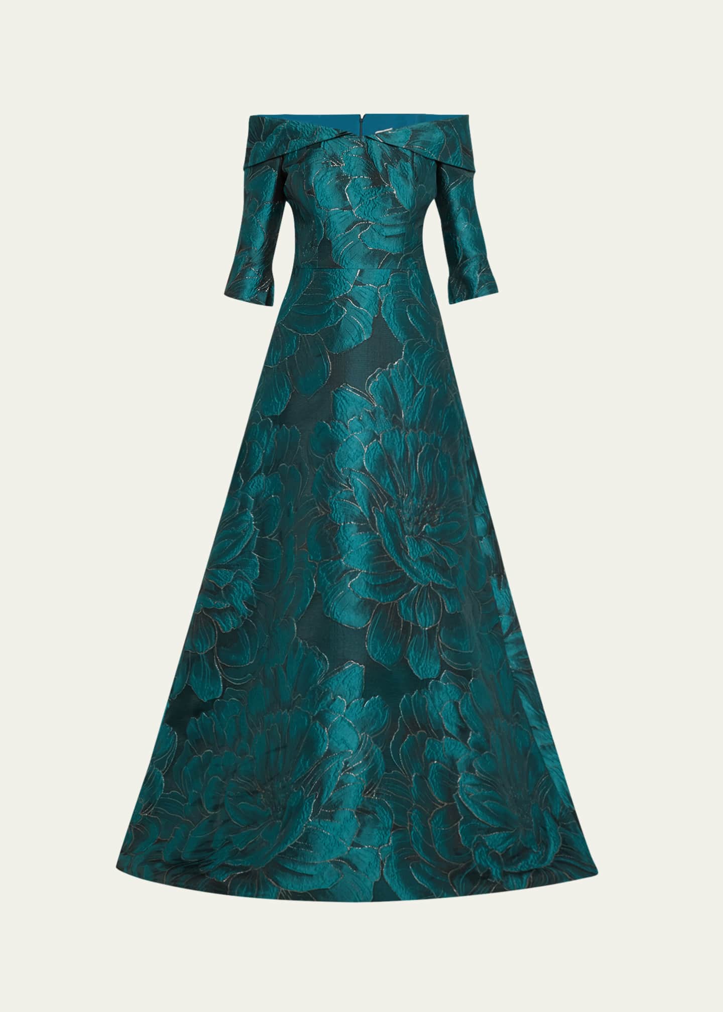 teri jon by rickie freeman floral embroidered off-the-shoulder dress Teri Jon main image 0